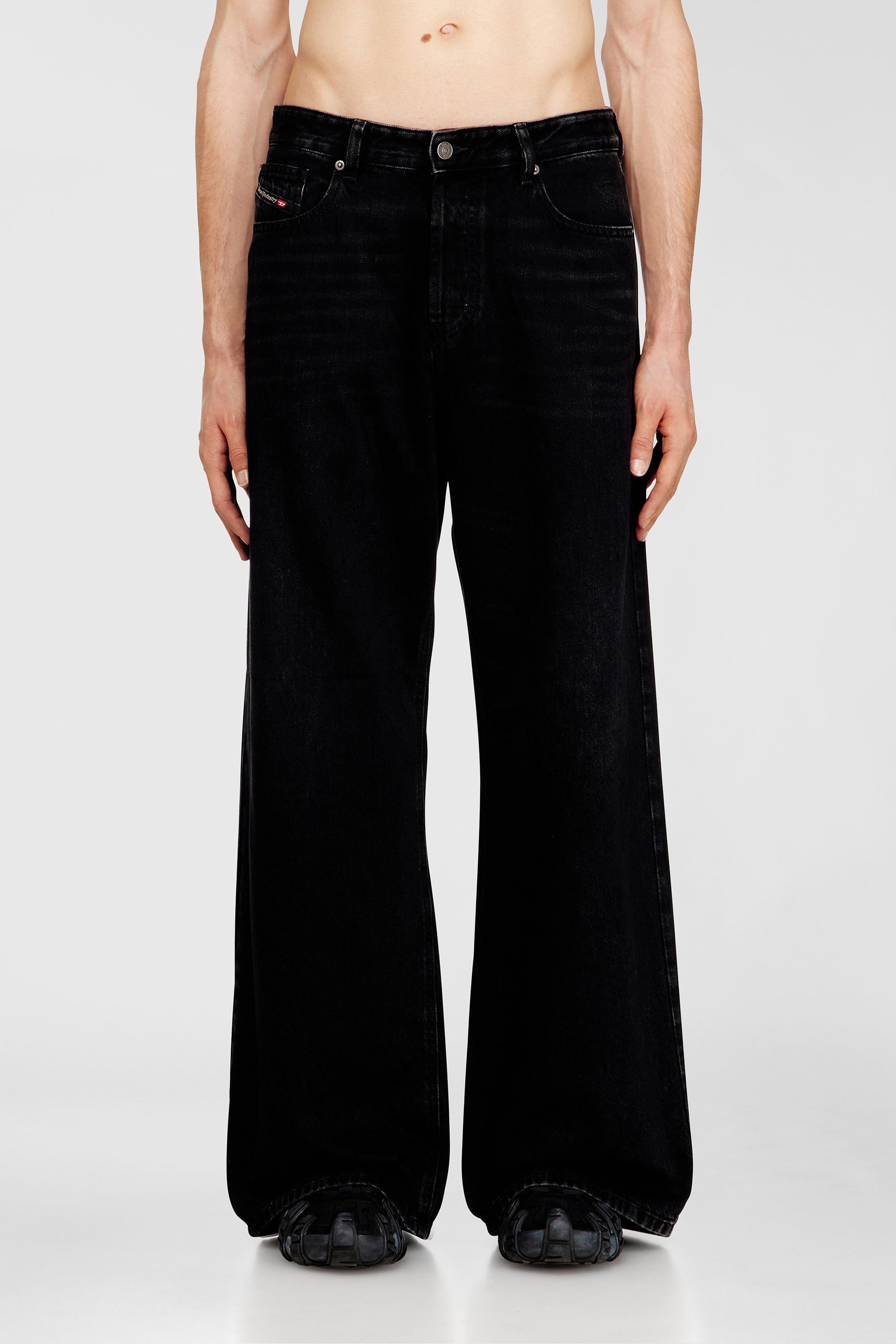 Diesel - Unisex's Relaxed Jeans 1996 D-Sire 09P09, ブラック/ダークグレー - 2
