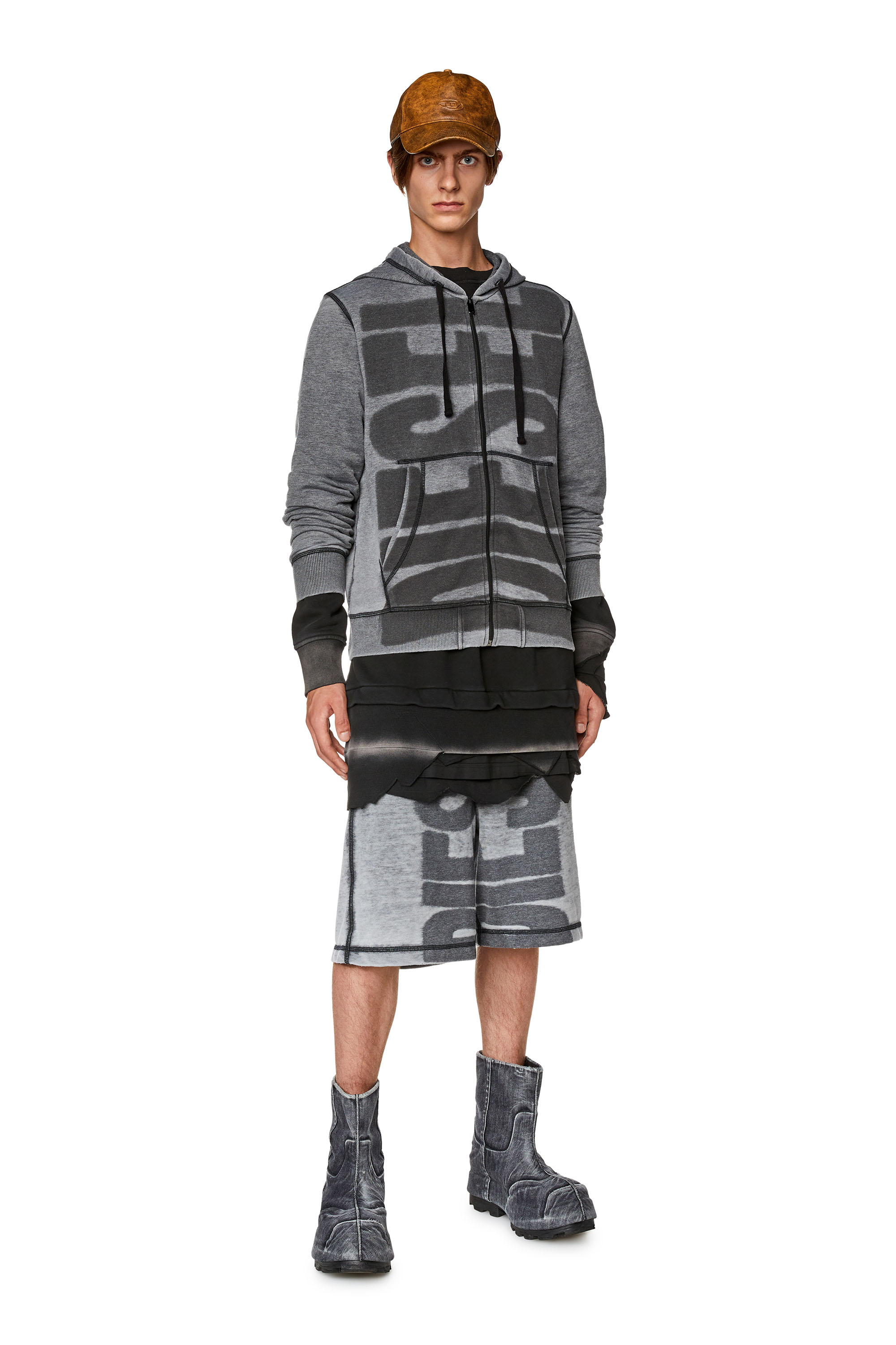 Diesel - S-GINN-HOOD-ZIP-L1, ブラック - Image 3