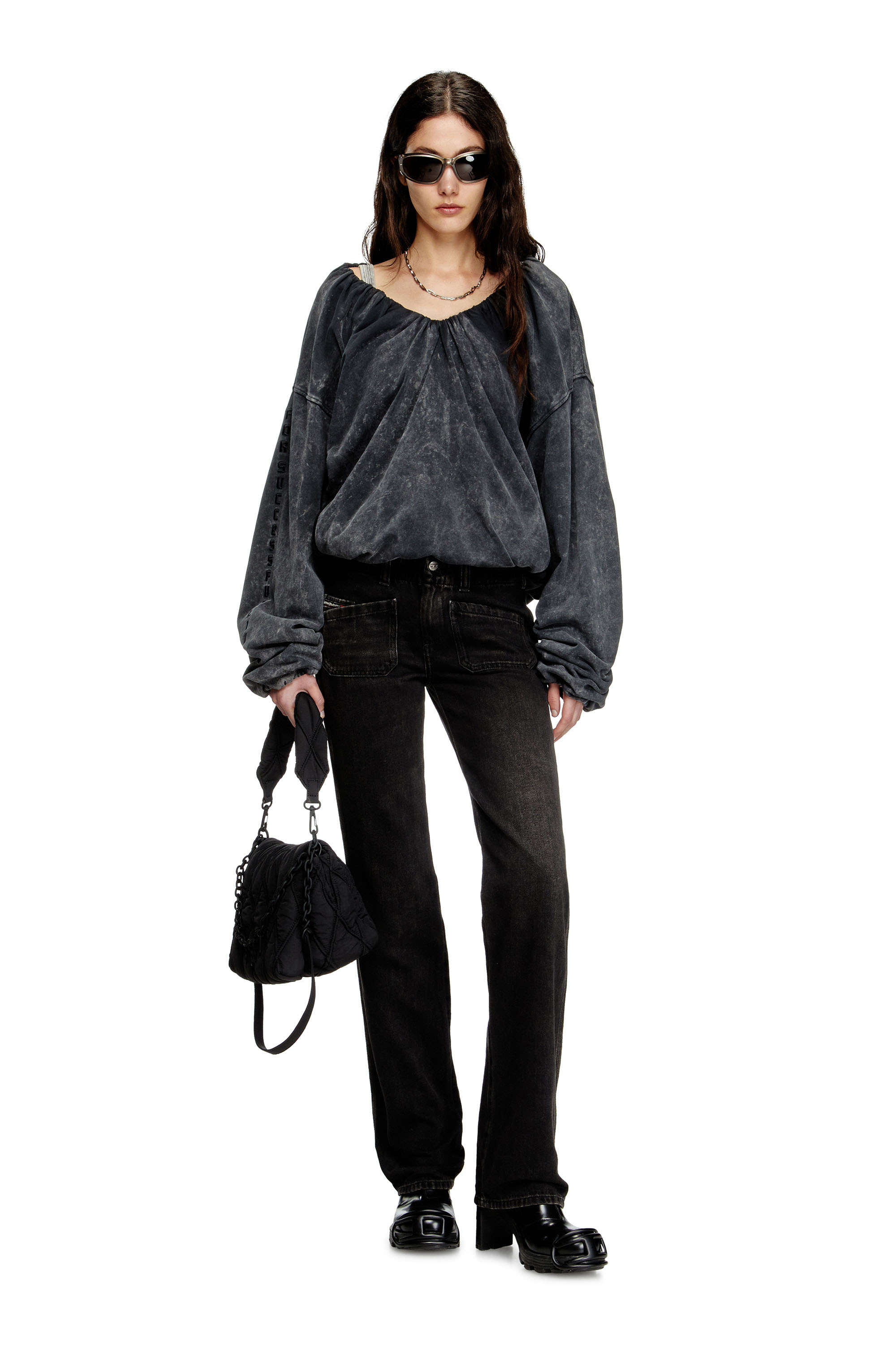 Diesel - Female's Bootcut Jeans D-Keate 09J96, ブラック/ダークグレー - 1