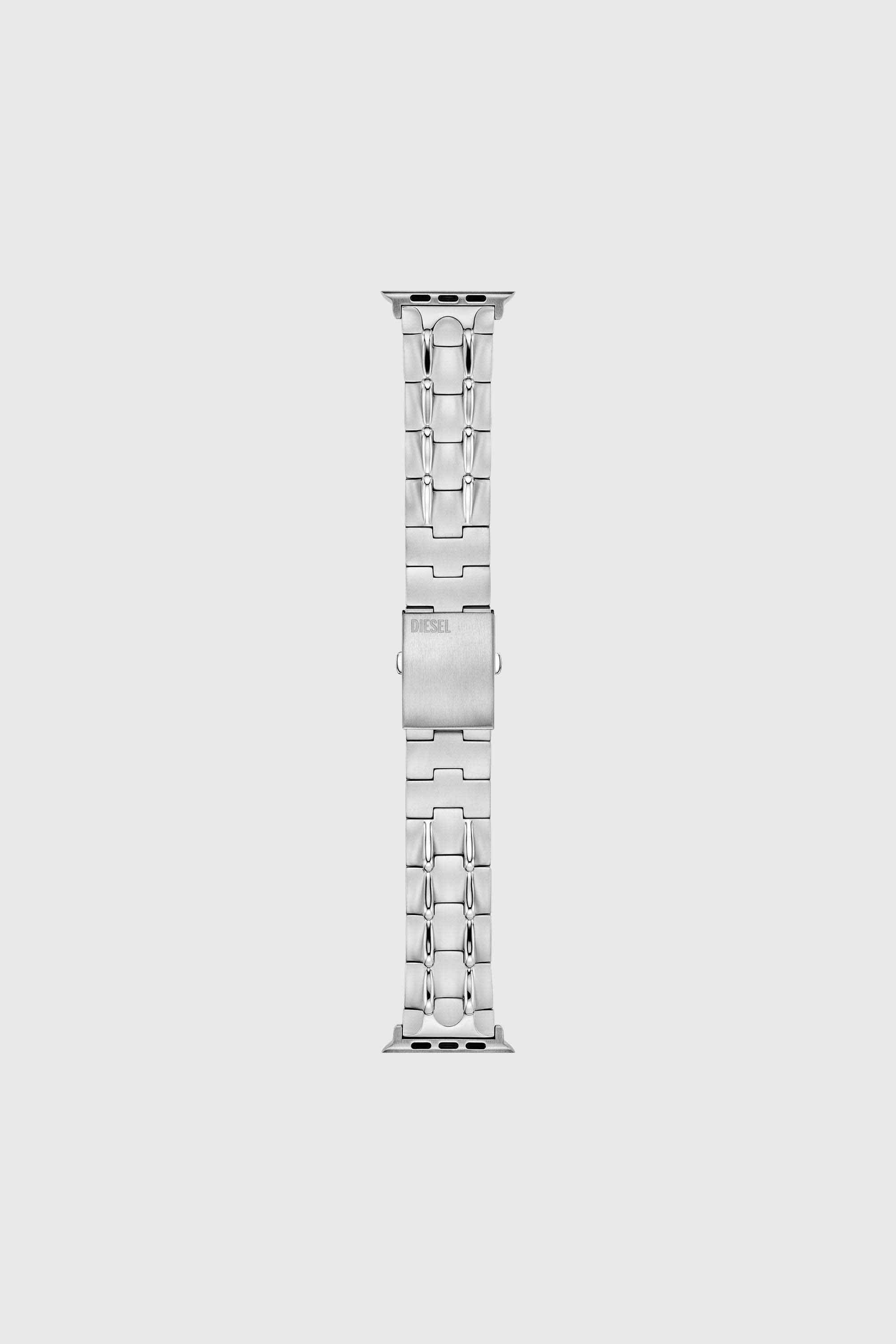 Diesel - DSS0023, Unisex's Stainless Steel Band for Apple Watch&reg;, 42/44/45/49mm in シルバー - 1