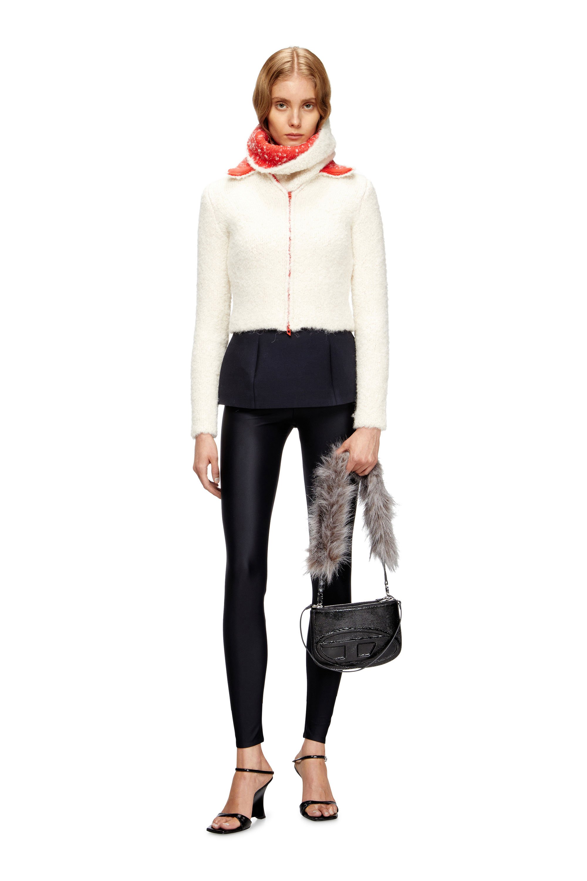 Diesel - M-ELEONERE, Female's Zip cardigan with contrast interior in null - 2