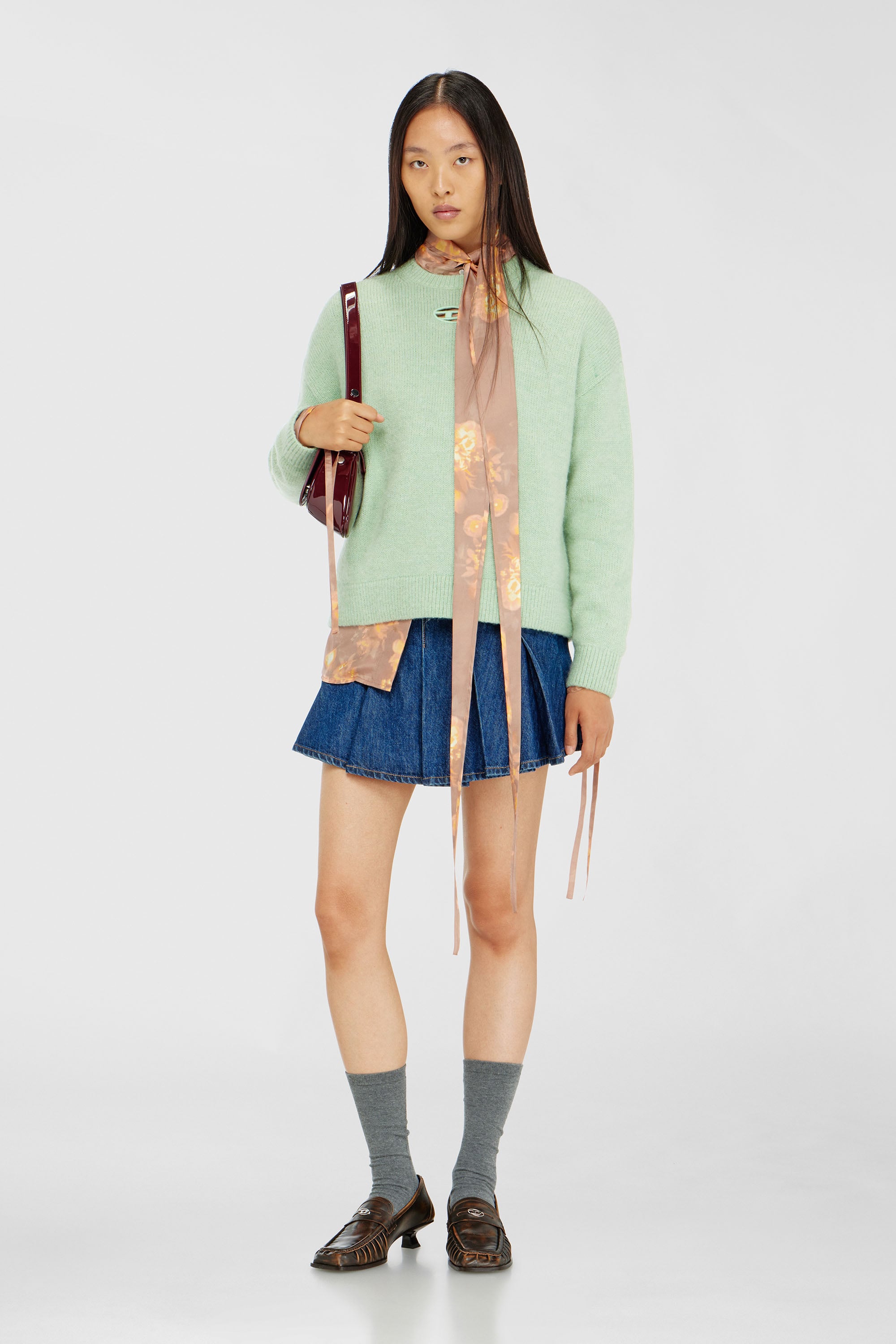Diesel - M-AREETA, Female's プルオーバーニット in ウォーターグリーン - 2