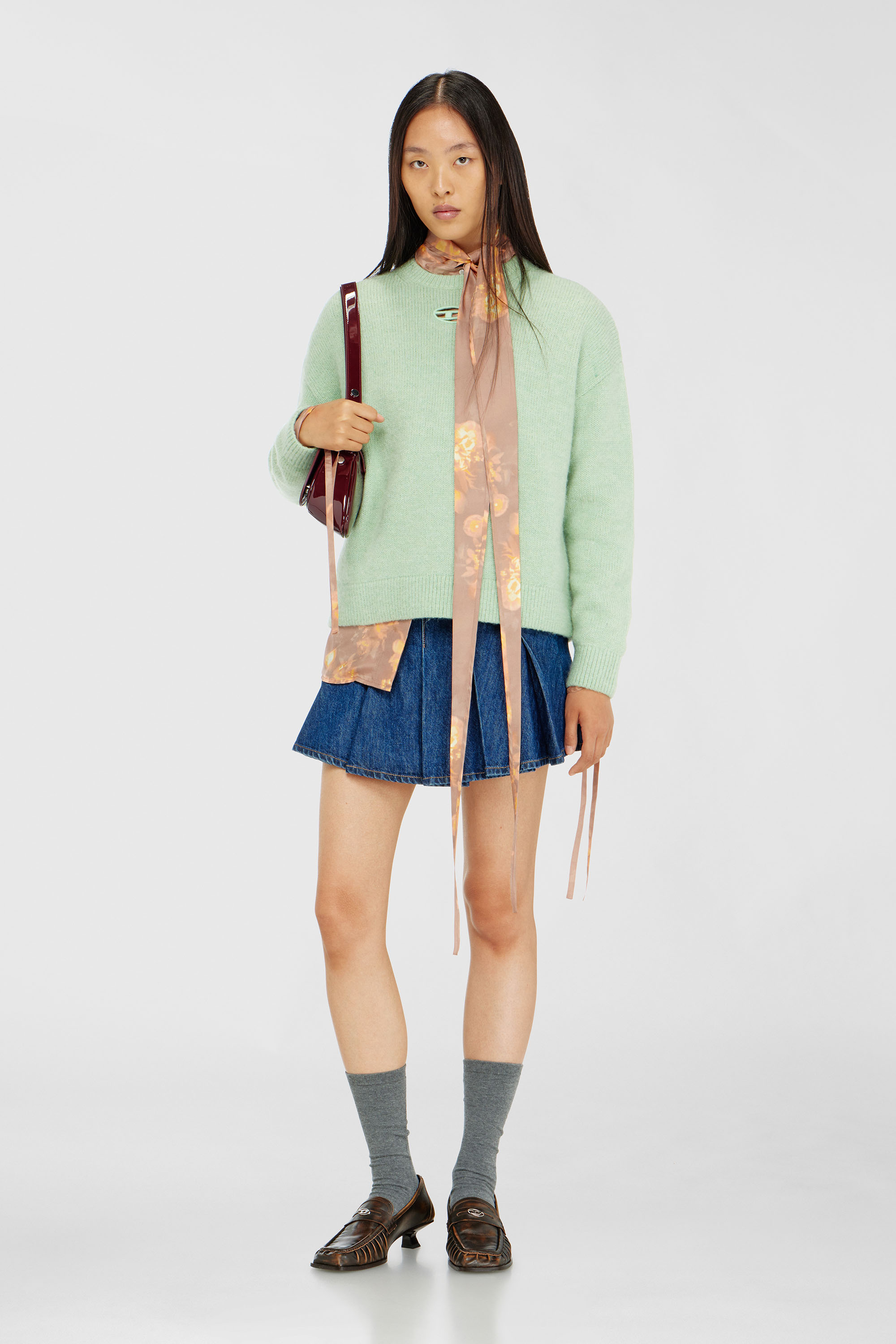 Diesel - M-AREETA, Female's プルオーバーニット in ウォーターグリーン - 1