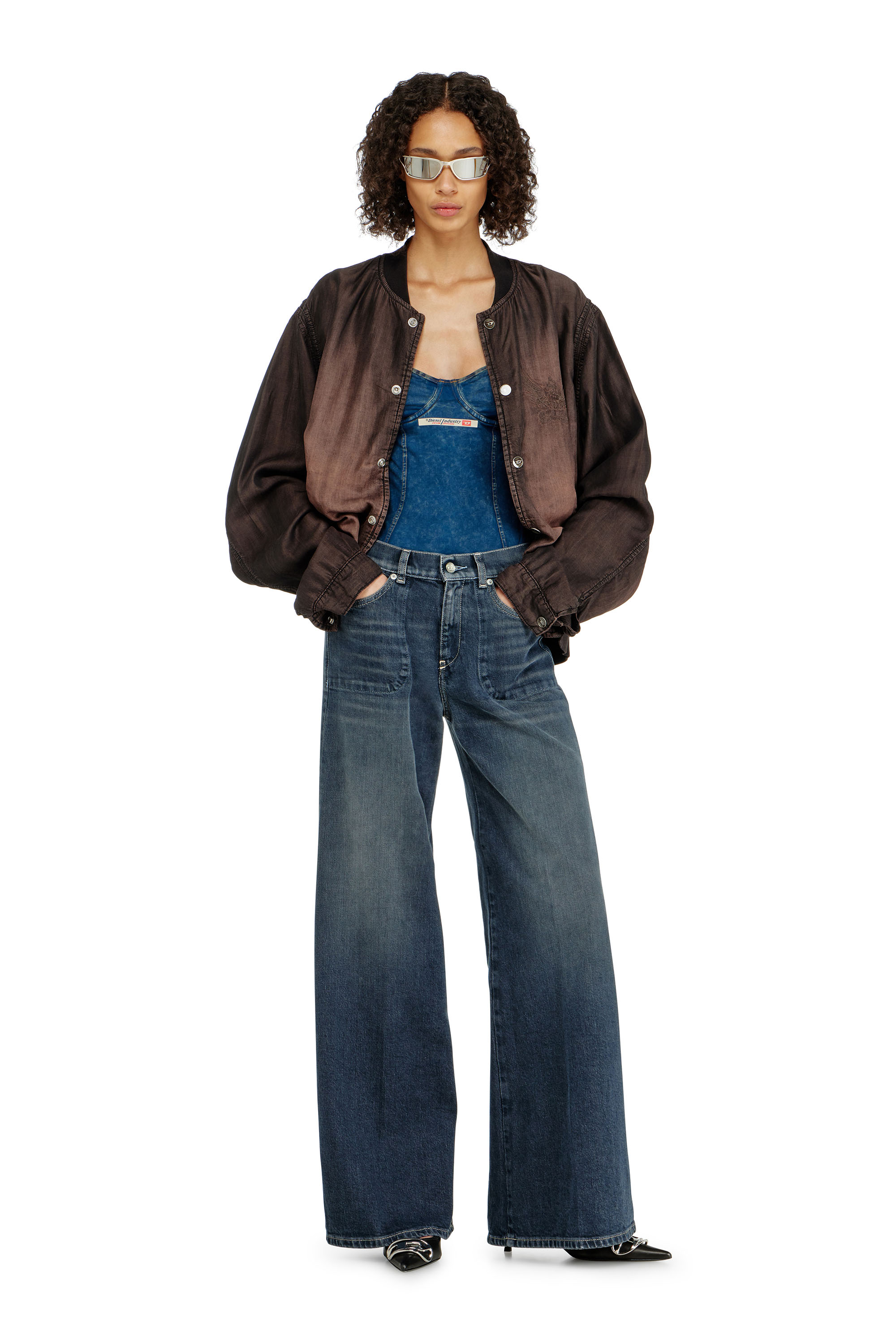 Diesel - Female's Flare Jeans 1978 D-Akemi 007EI, ダークブルー - 1
