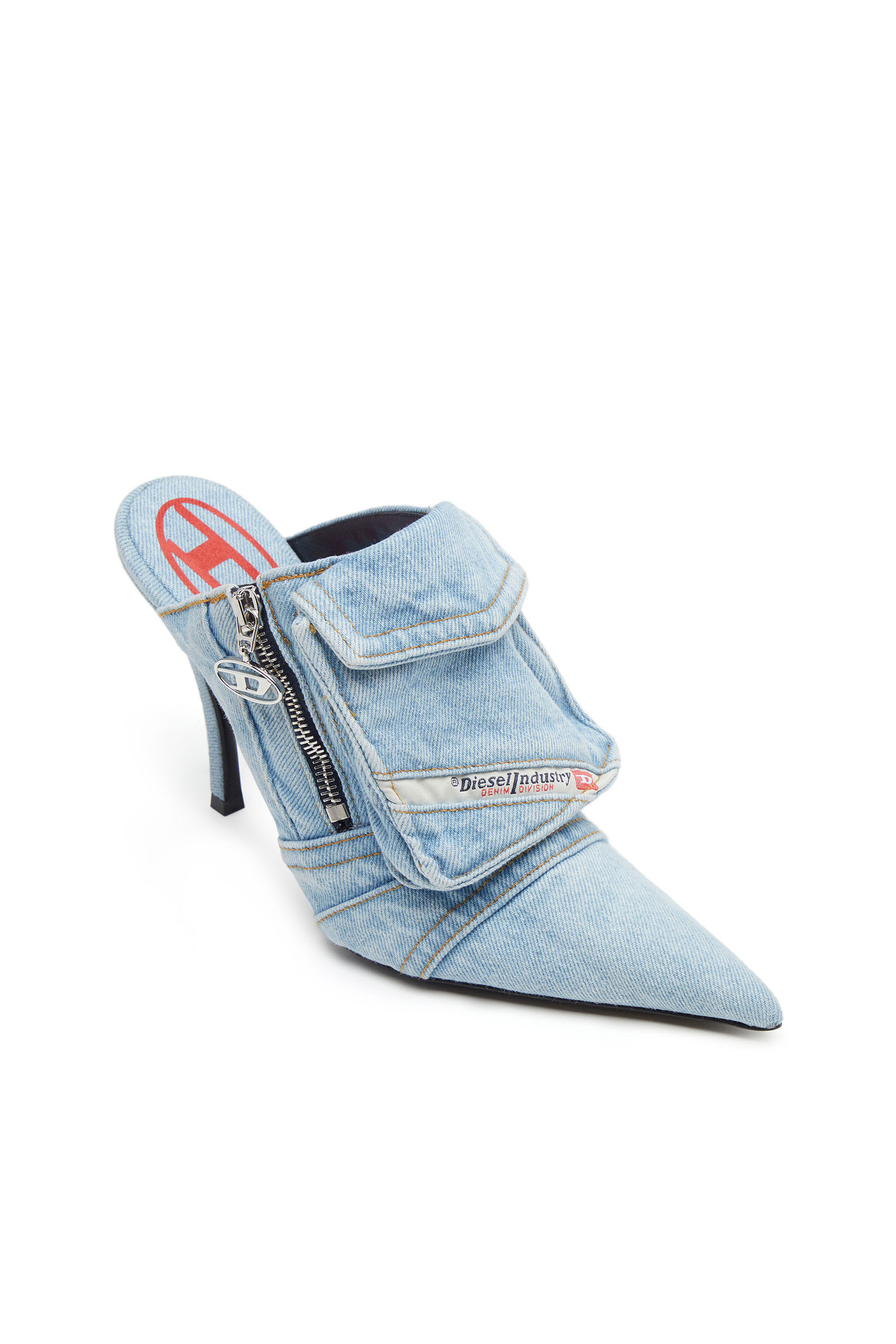 Diesel - D-VENUS POCKET ML, Female's デニムミュール in ライトブルー - 5