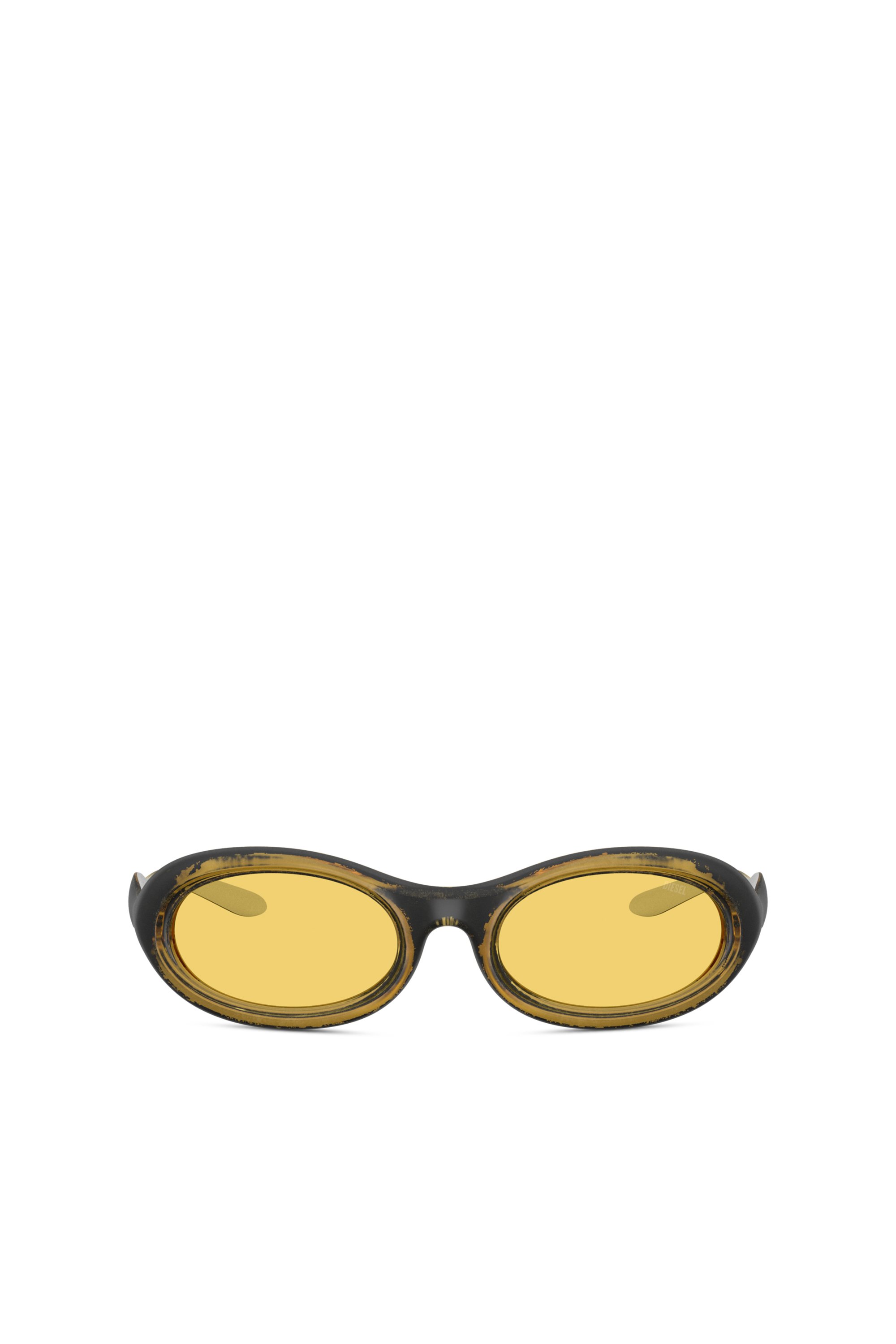 Diesel - 0DL3011U, Unisex's Oval sunglasses in イエロー - 2