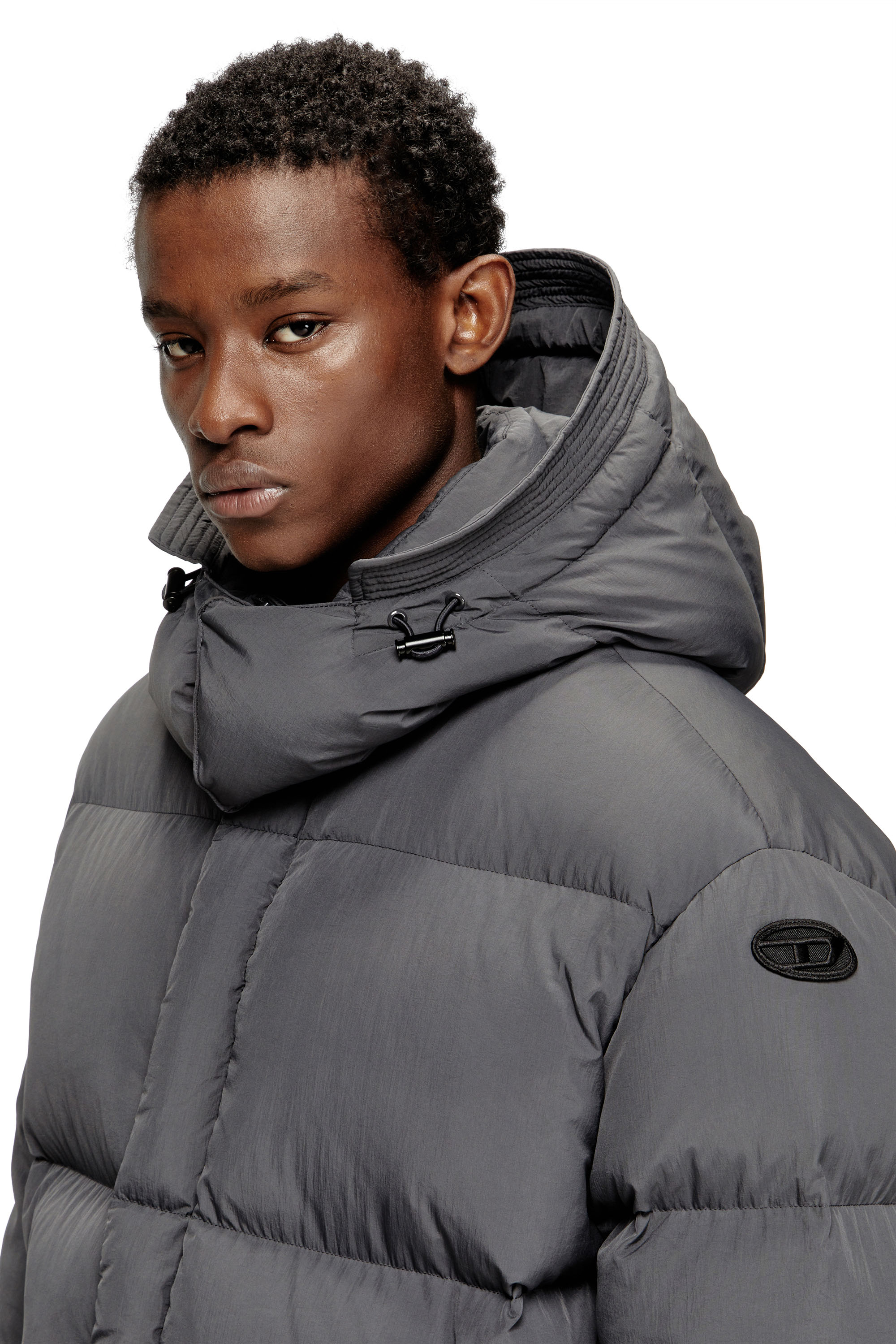 Diesel - W-ROLFYS-WRD, Male's ダウンジャケット in グレー - 4