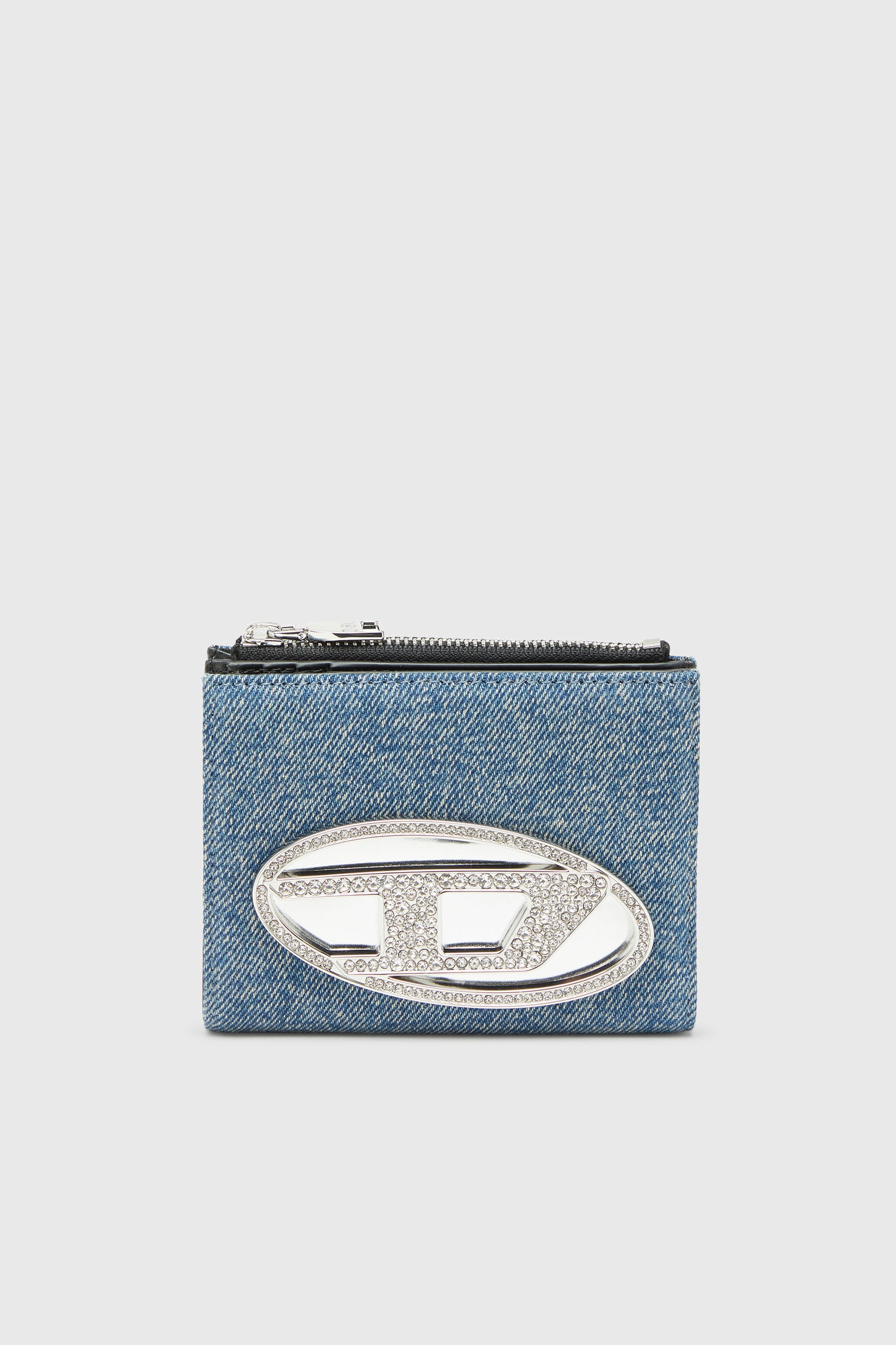 Diesel - 1DR BI FOLD ZIP II, Female's 二つ折りウォレット in ブルー - 1