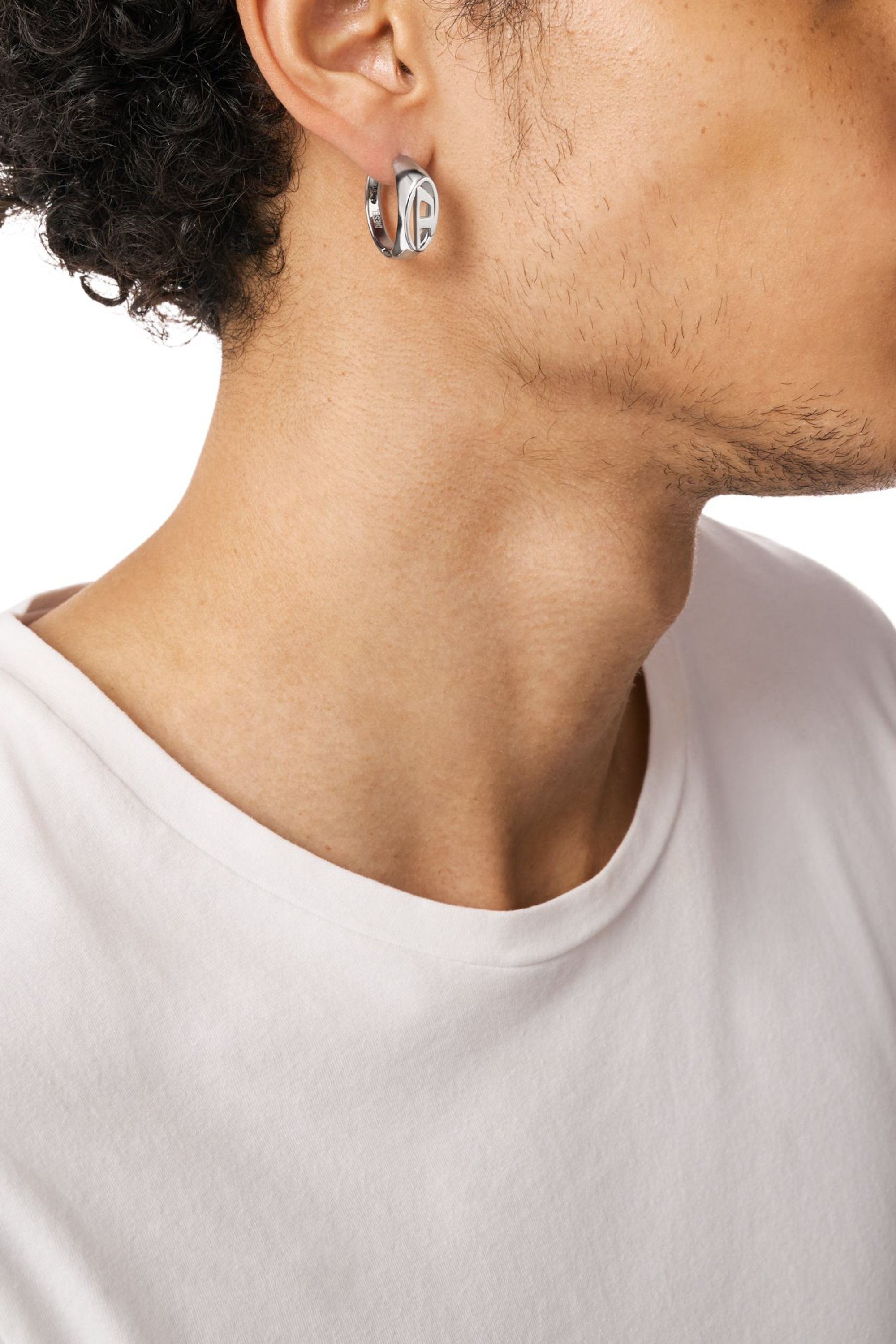 Diesel - DX1642040 JEWELLERY, Unisex's Stainless steel hoop earring in シルバー - 4