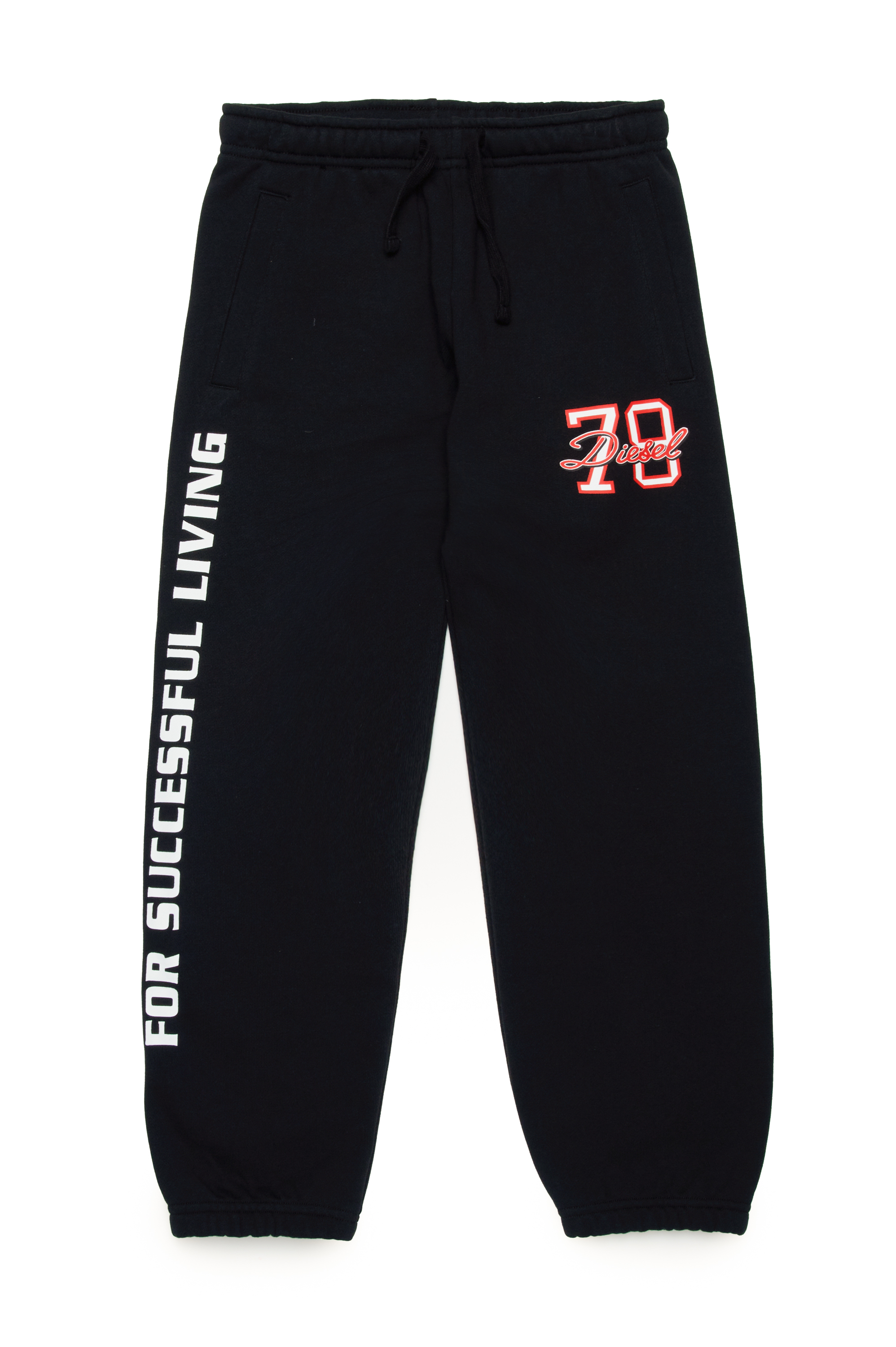 Diesel - PFUDO, Male's Track pants with logo prints in ブラック - 1
