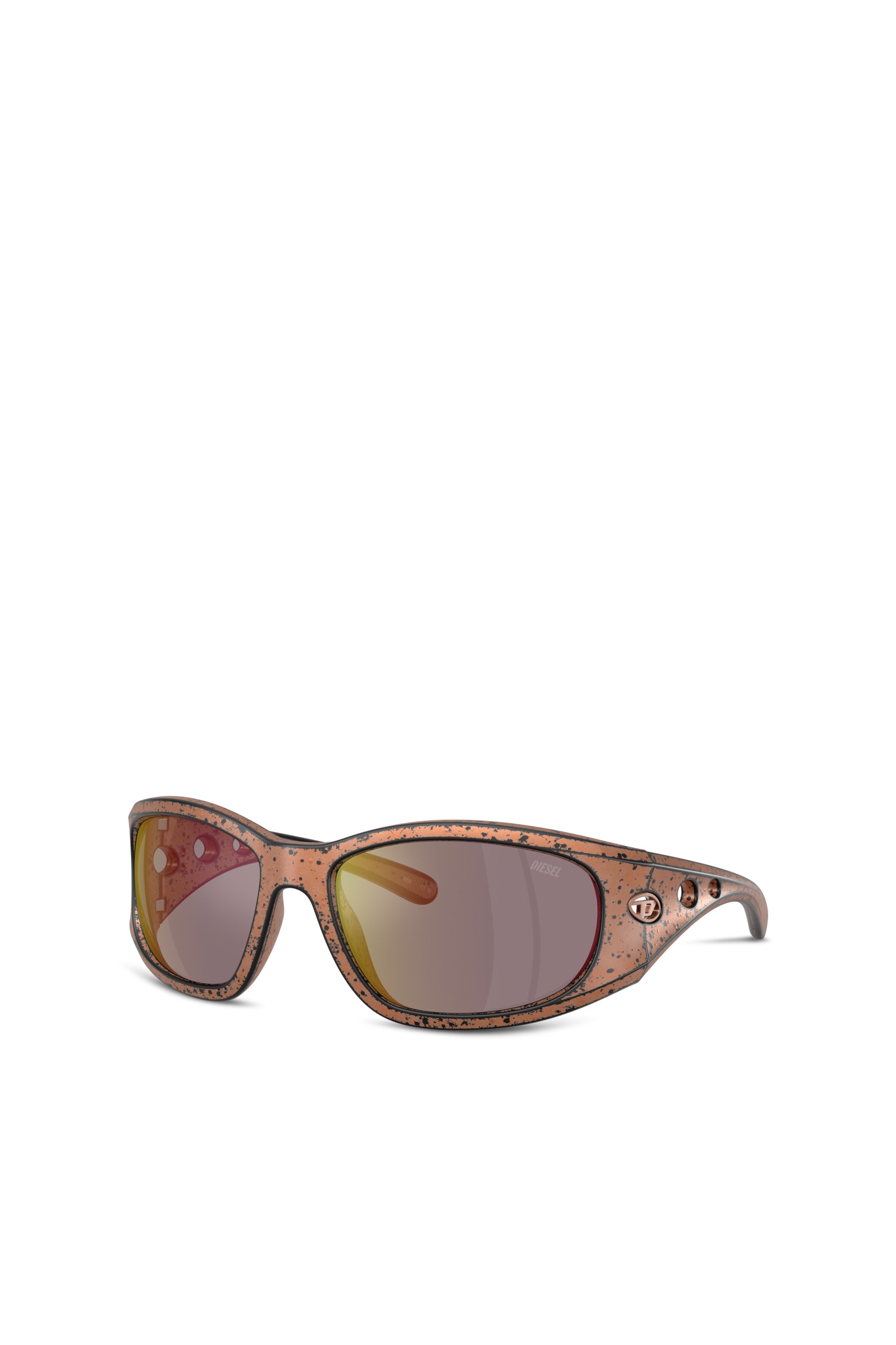 Diesel - 0DL3012U, Unisex's Rectangle sunglasses in ブラウン - 1