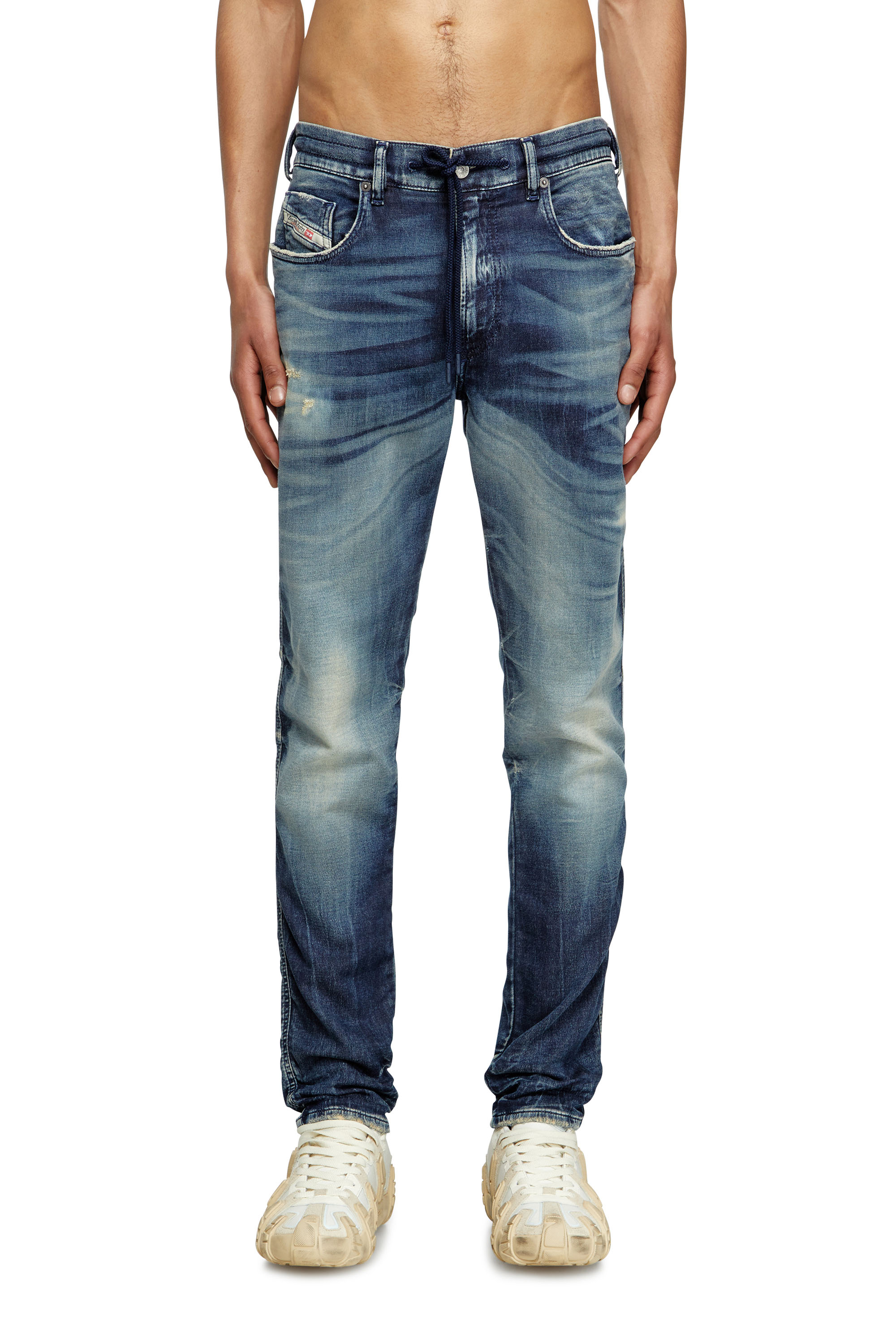 Diesel - Male's Slim 2062 D-Strukt Joggjeans® 068RZ, ダークブルー - 3