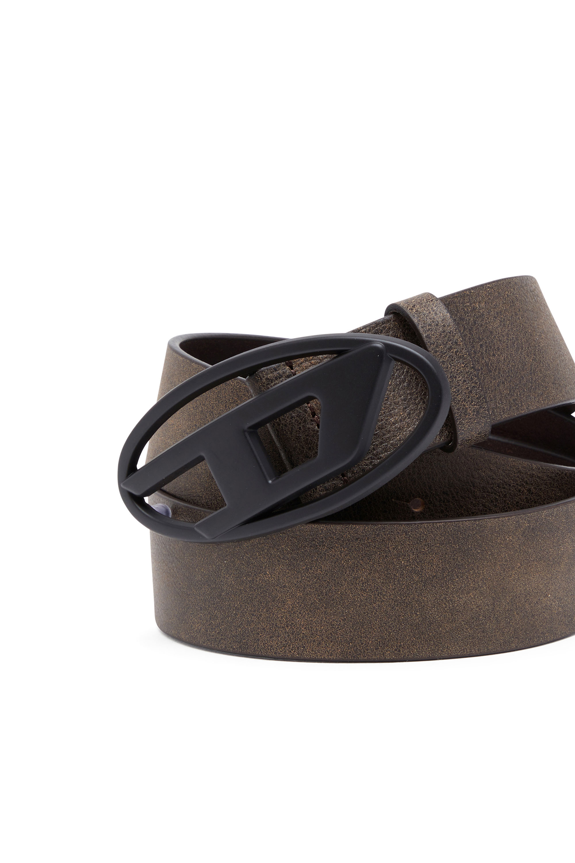 Diesel - B-1DR, Unisex's Belt in treated leather in ブラウン - 3