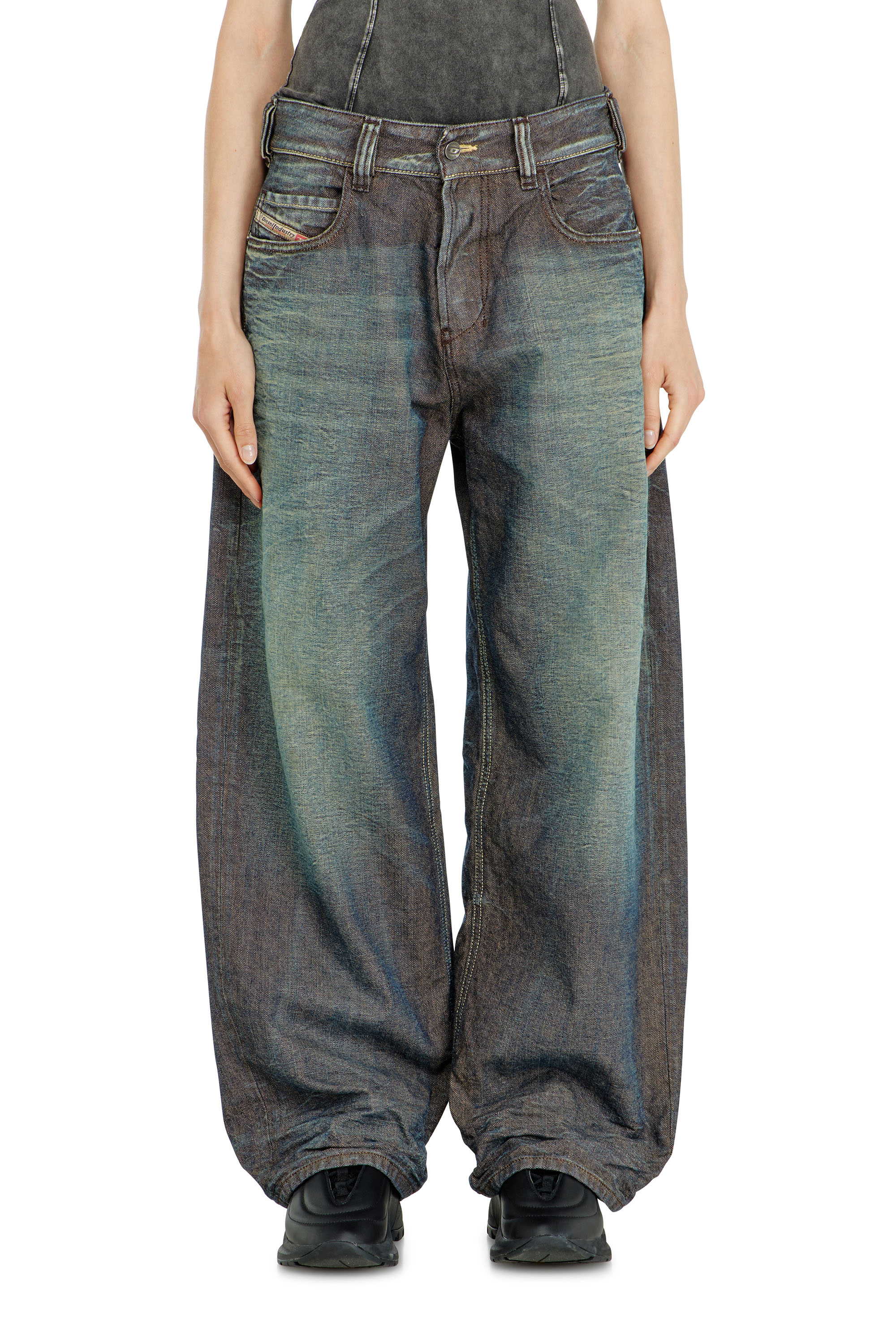 Diesel - Unisex's Relaxed Jeans 1997 D-Enim-M 007EM, ダークブルー - 1