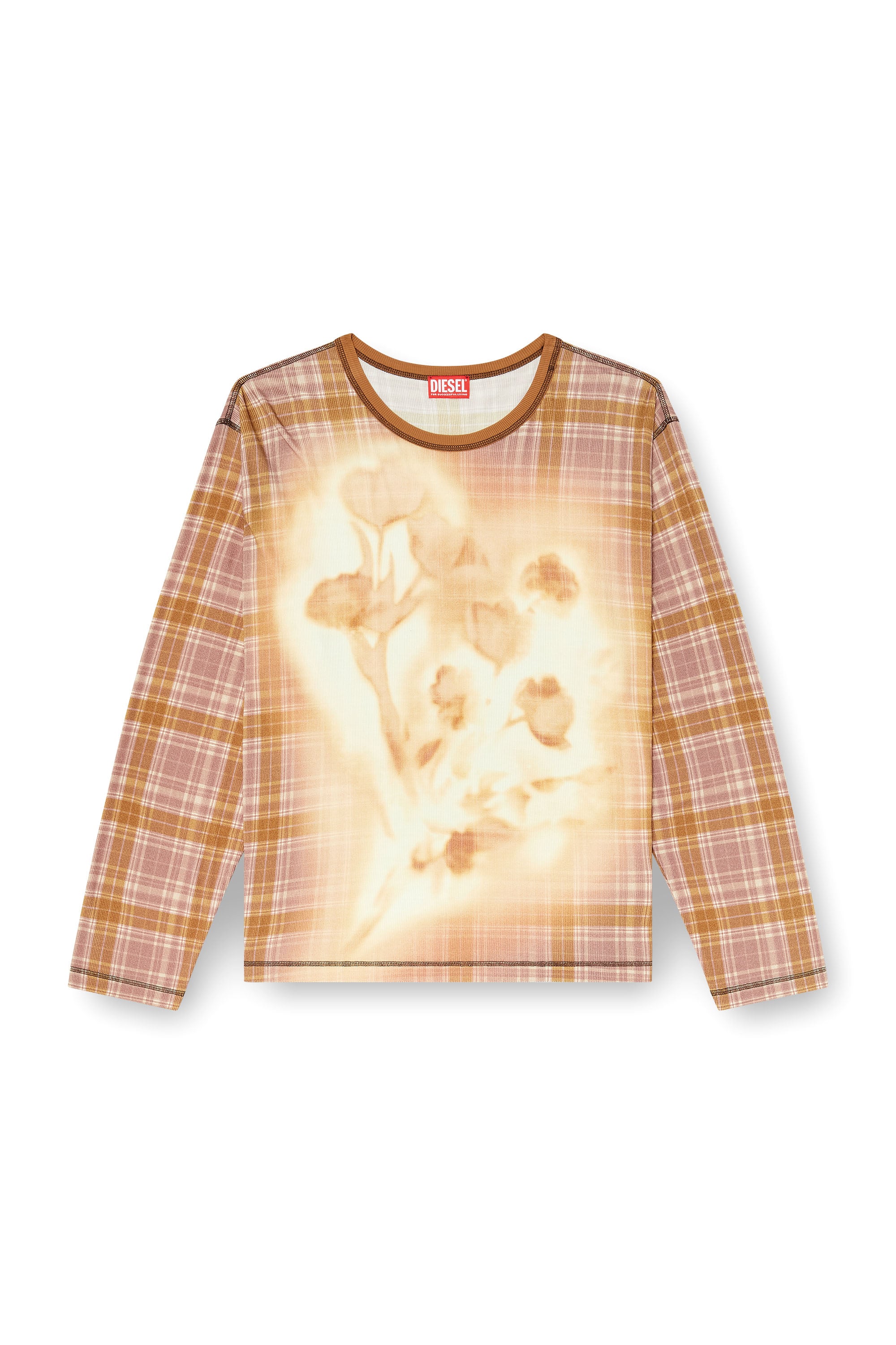 Diesel - T-JOY-LS, Male's 長袖Tシャツ in ライトブラウン - 3