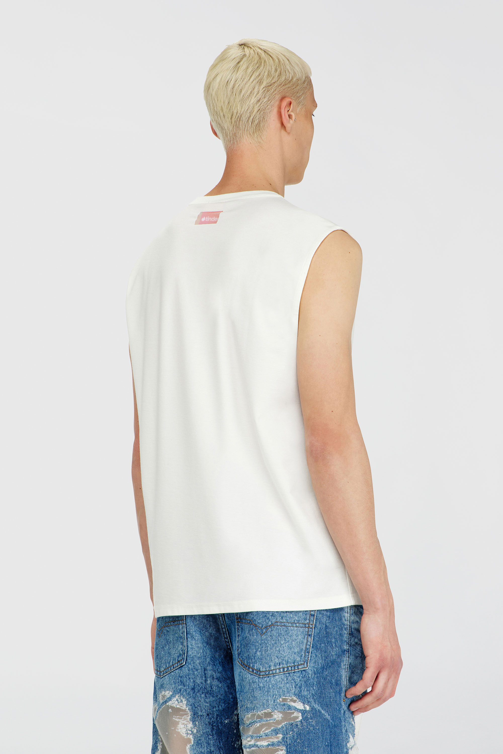 Diesel - PR-T-NORM-BISC-MATI-R, Unisex's Tank top with For Successful Loving logo in ホワイト - 4