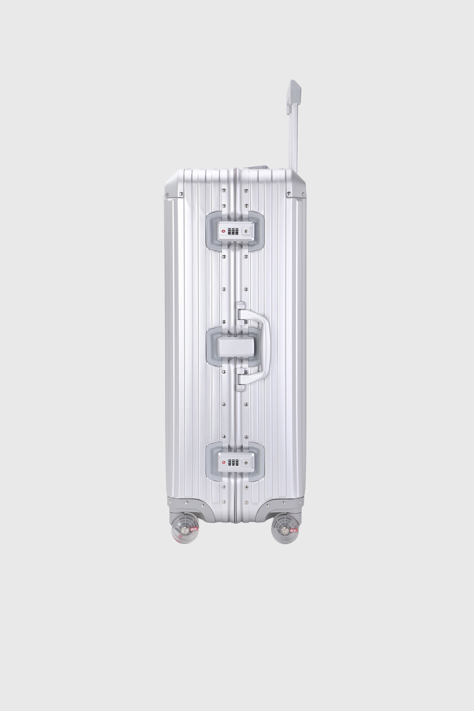 Diesel - DIESEL ALUMINUM TROLLEY- DSL002, Unisex's Aluminum suitcase size L in シルバー - 3