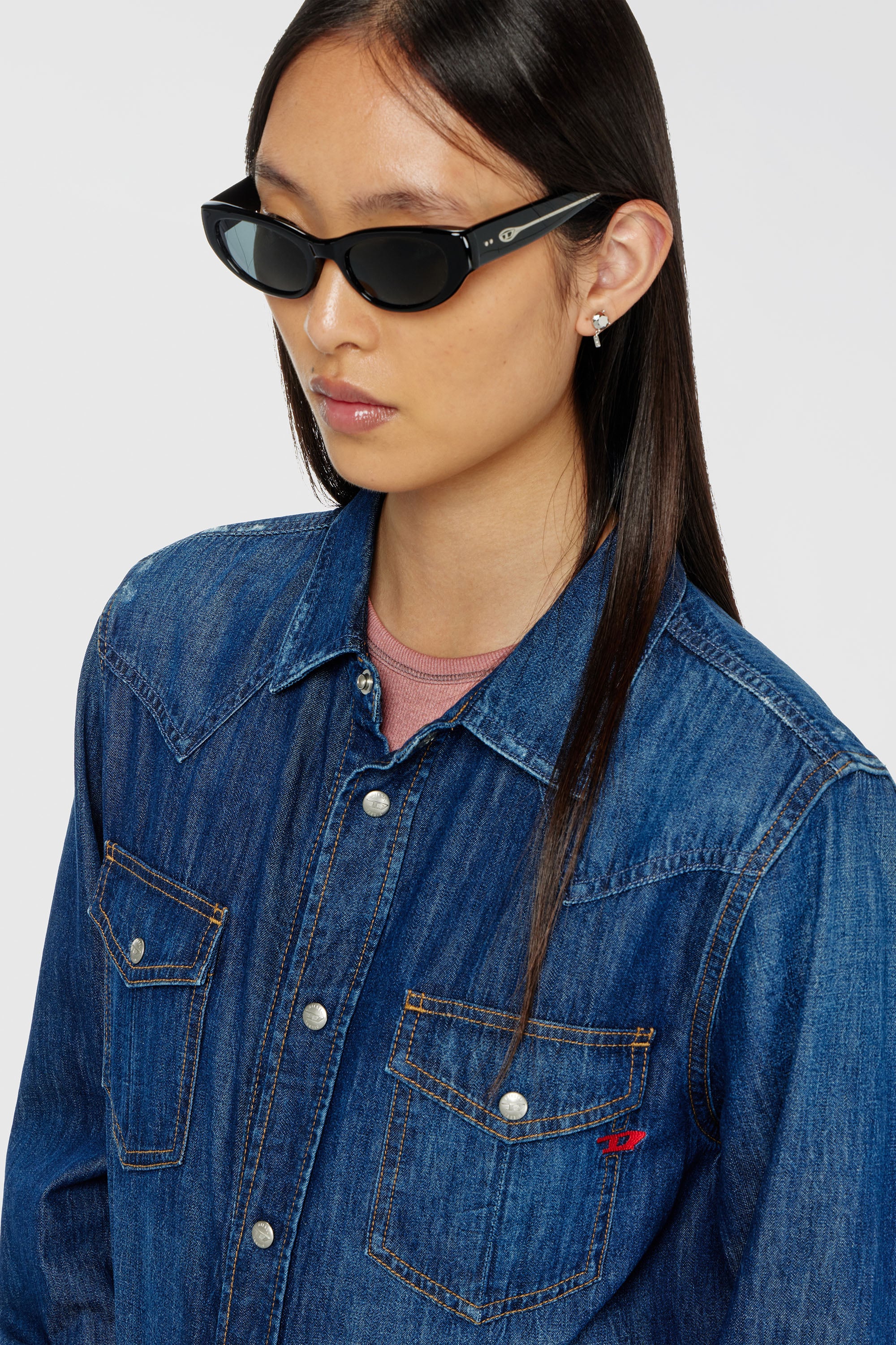 Diesel - 0DL2010U, Unisex's Cat-eye style sunglasses in ブラック - 4