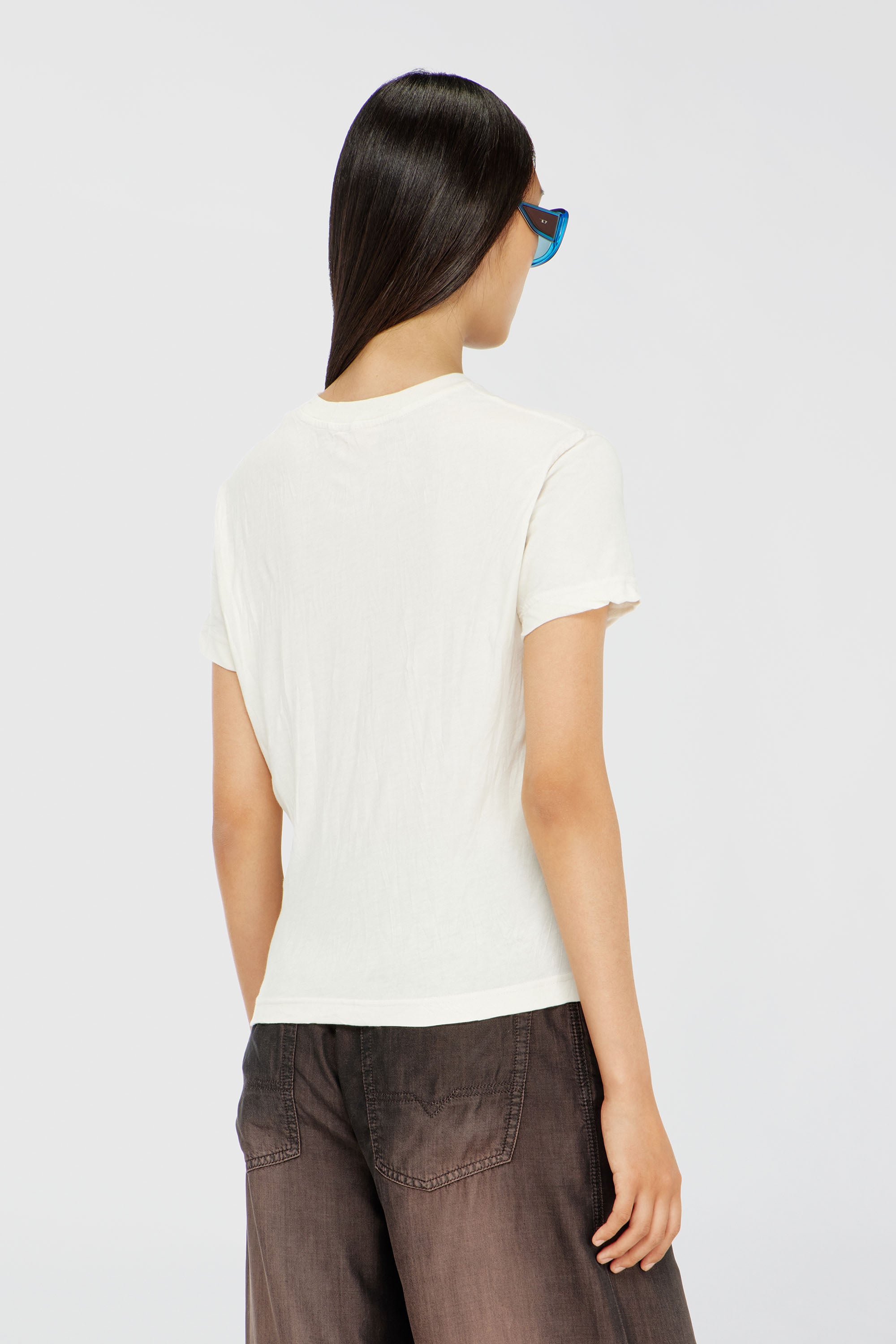 Diesel - T-ILA-AA5, Female's Tシャツ in ホワイト/ピンク - 4
