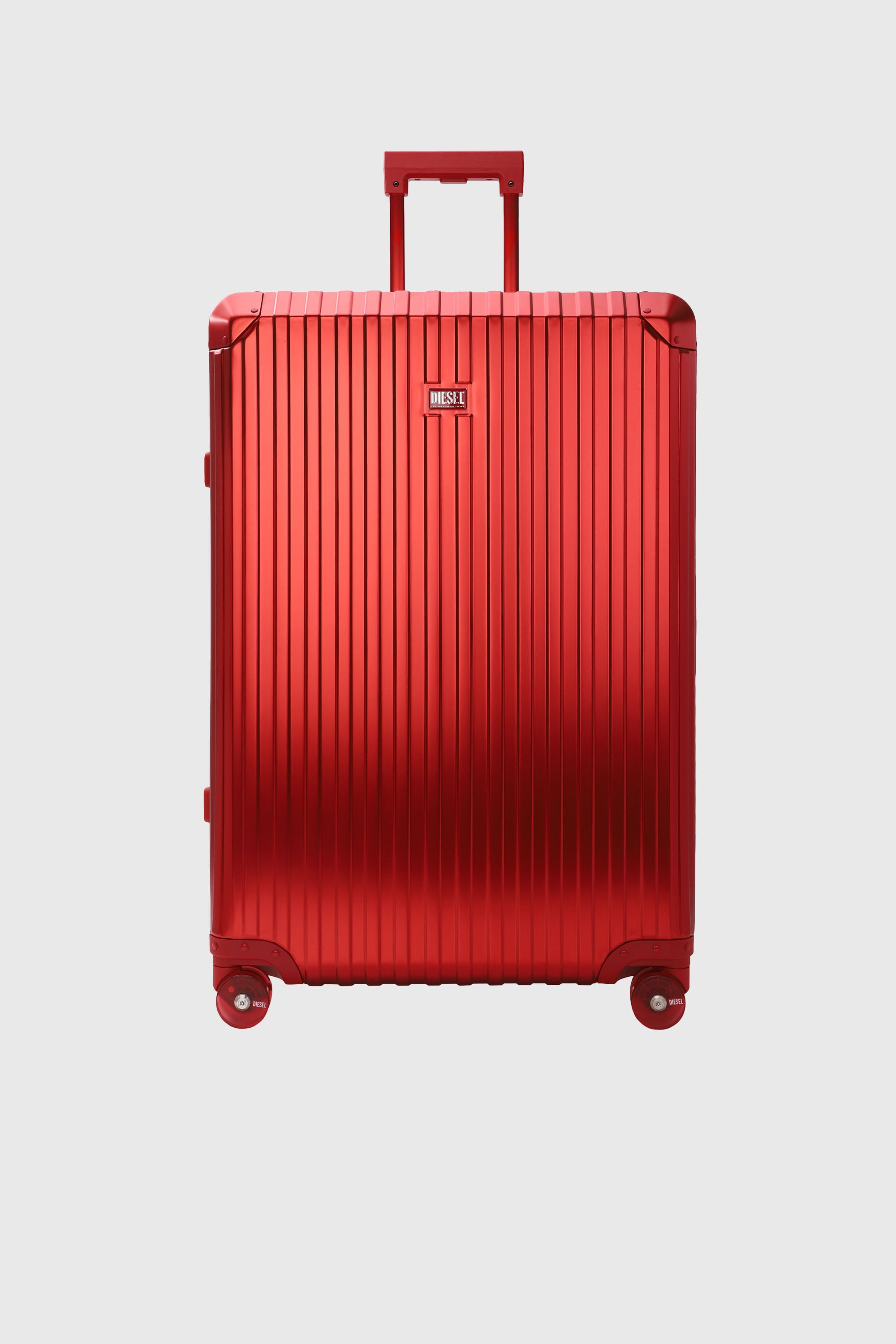Diesel - DIESEL ALUMINUM TROLLEY- DSL002, Unisex's Aluminum suitcase size L in レッド - 1