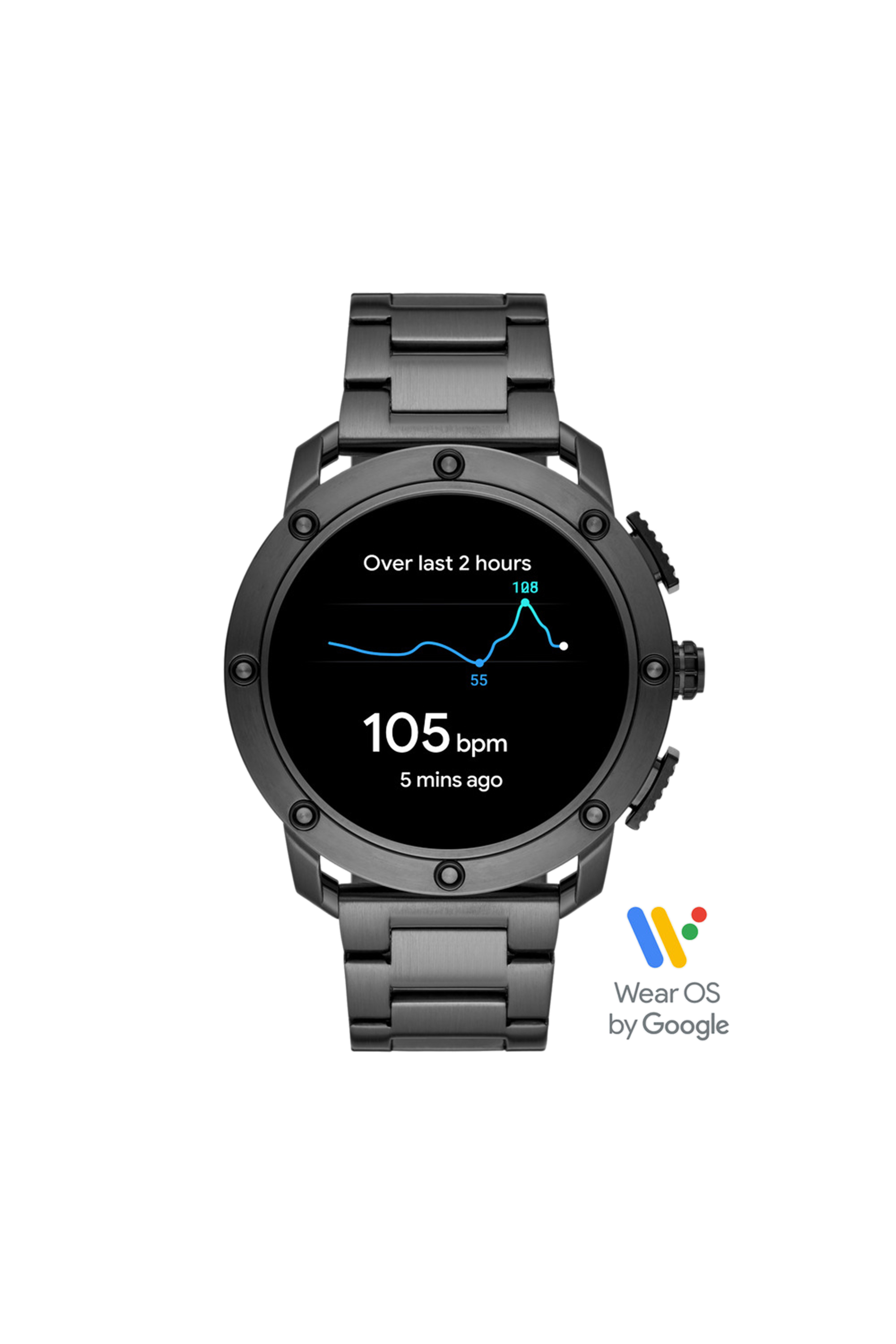Diesel - DT2017, Male's Axial Smartwatch - Gunmetal-Tone Stainless Steel in ダークグレー - 6