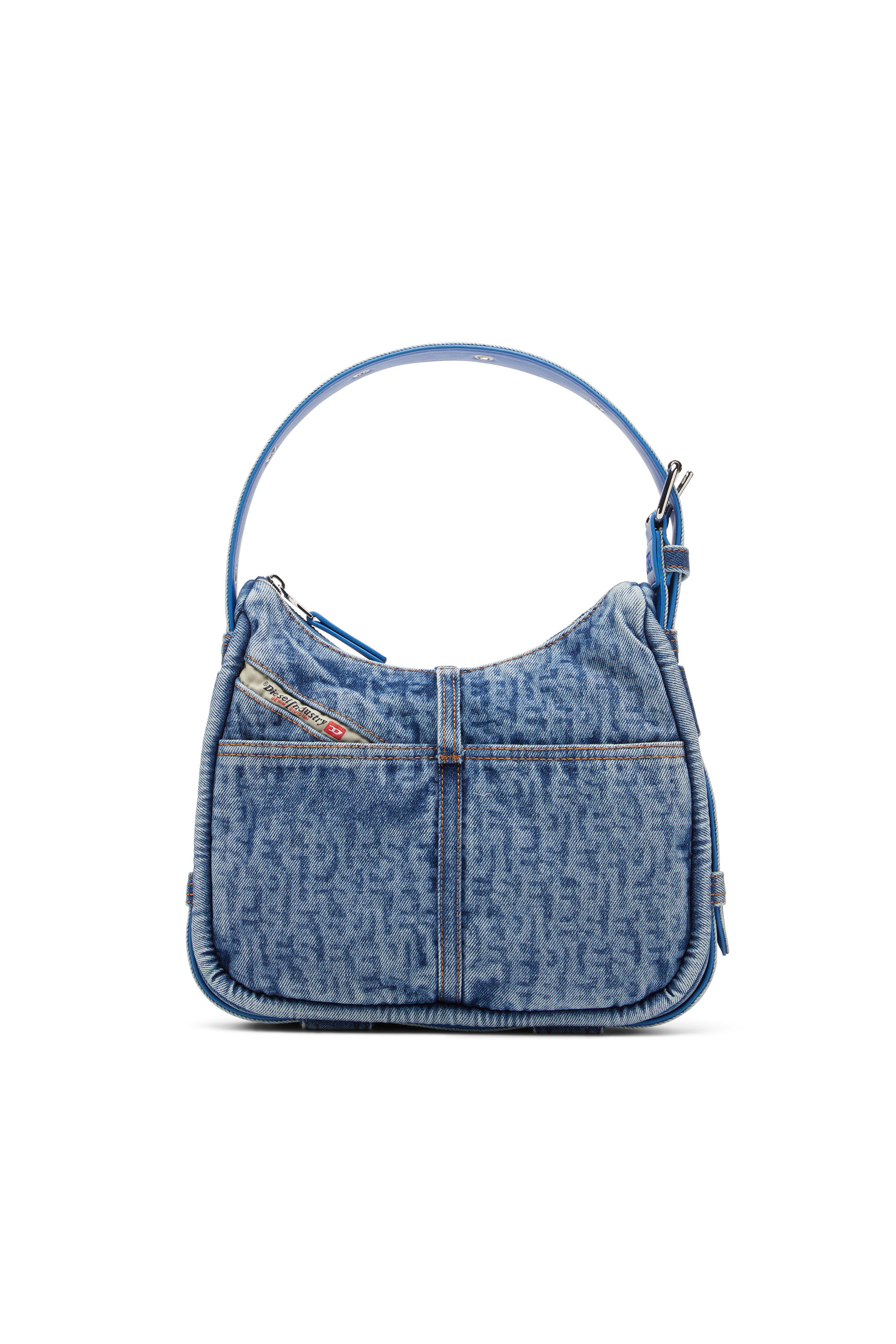 DIESEL 1DR 2way ショルダーバッグ ブルー Dロゴ デニム-