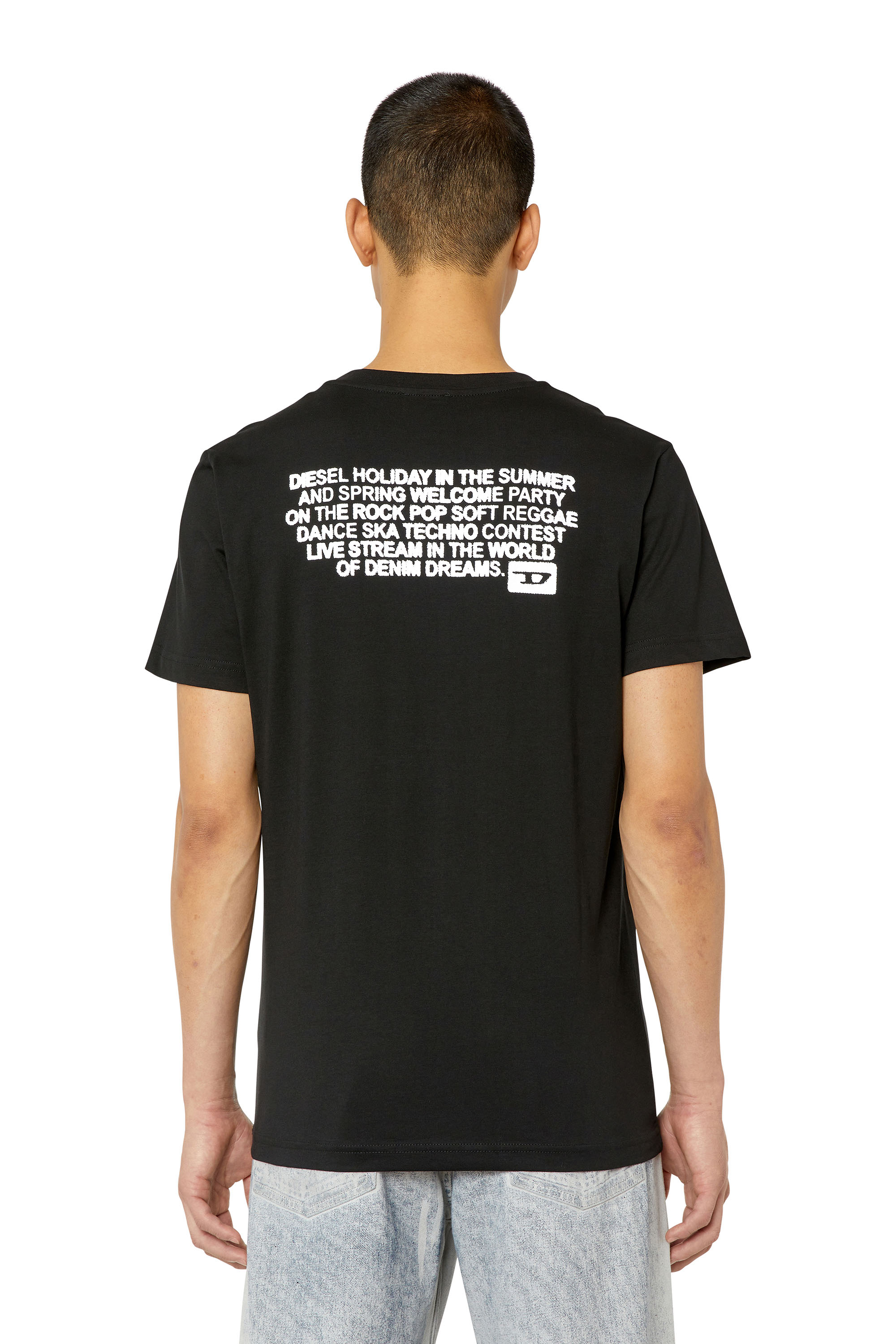 DIESEL Tシャツ　S T-ADJUST-SLITS-R17 Tシャツ｜ブラック｜メンズ｜DIESEL