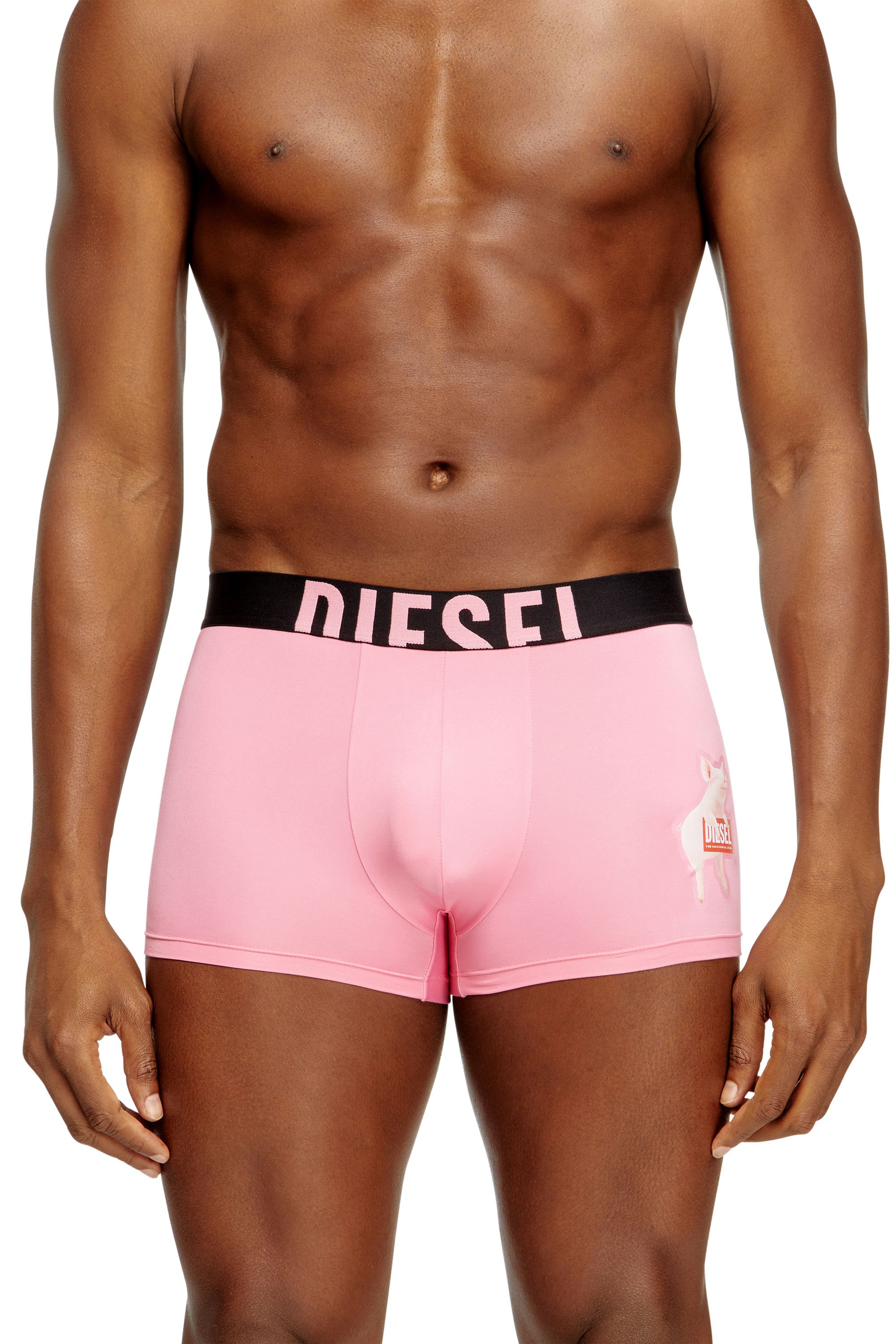 Diesel - DAMIEN-D-POP-40, Male's ボクサーパンツ in ピンク / ホワイト - 2