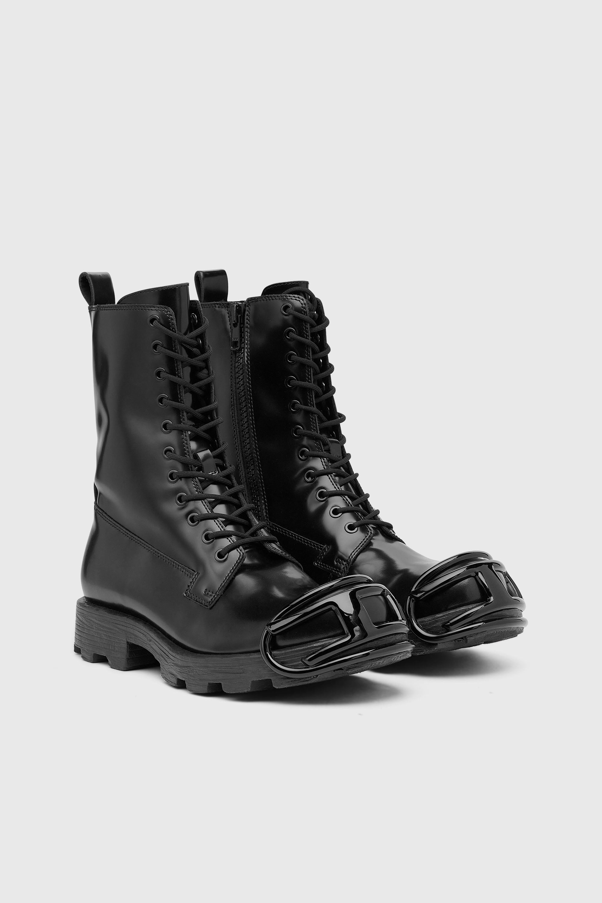Diesel - D-HAMMER BT D, Male's カウレザーワークブーツ in ブラック - 2