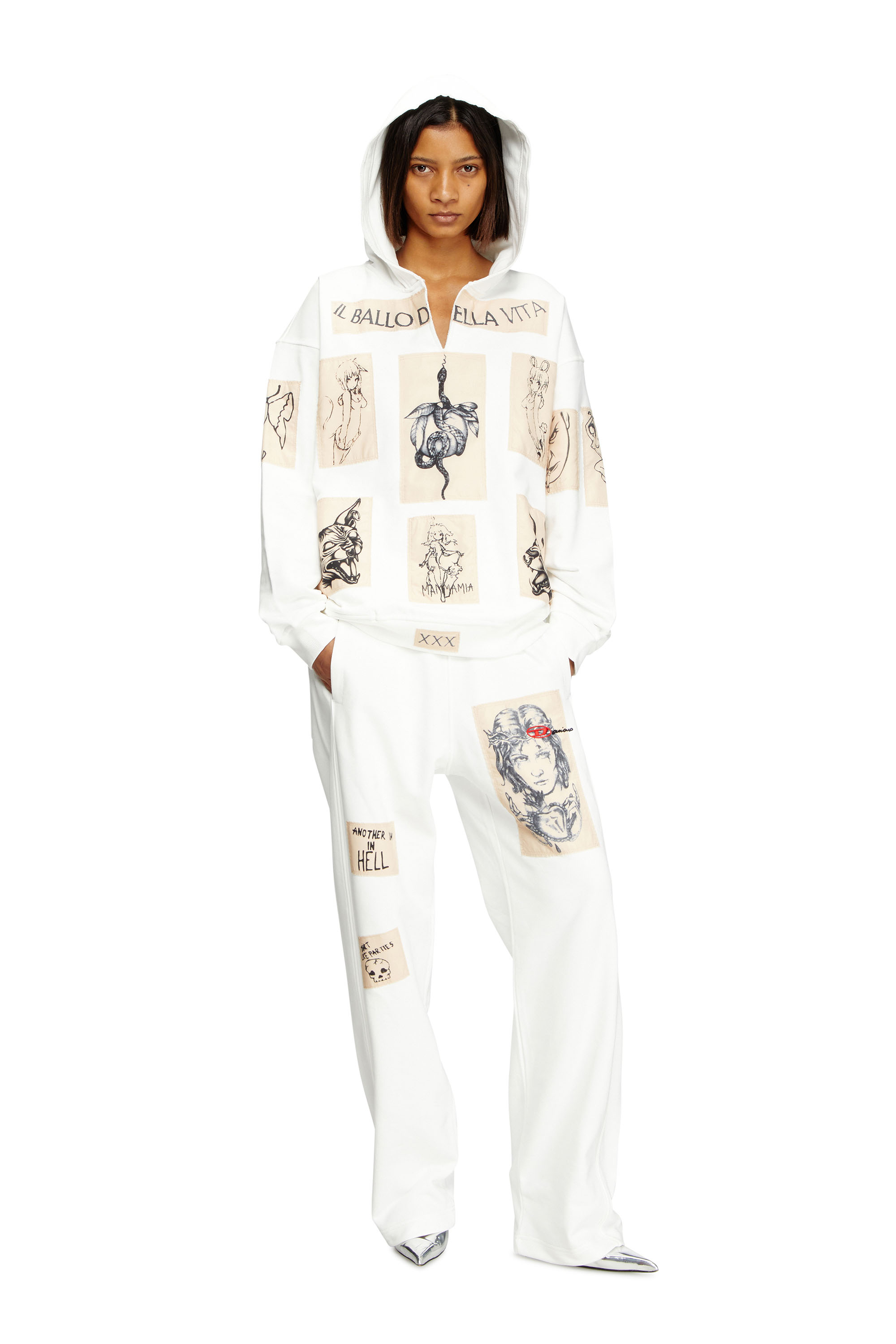 Diesel - S-BOXT-HOOD-DD, Unisex's プルオーバーパーカー in ホワイト - 7