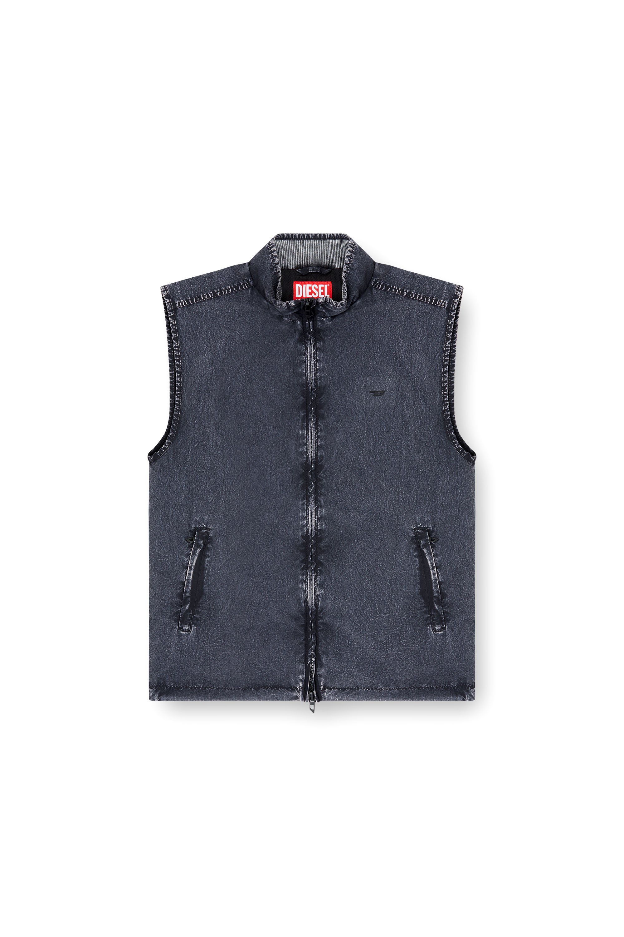 Diesel - J-ERB, Male's Vest in recycled nylon taslan in ブラック - 3