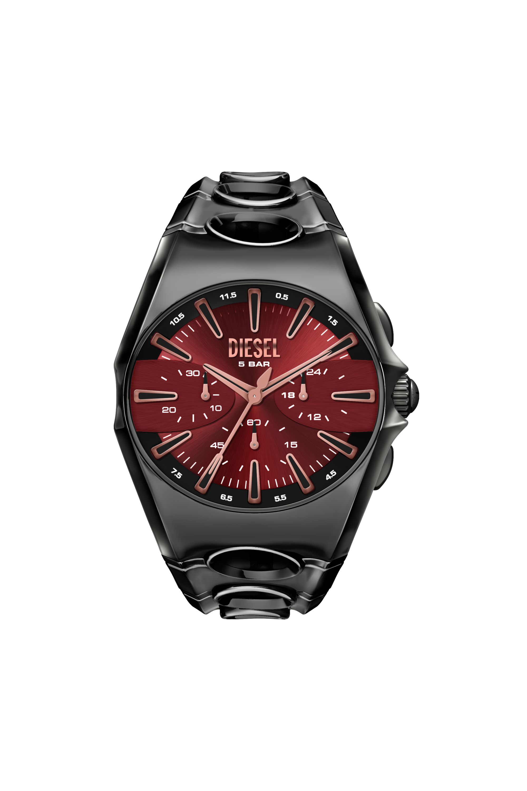 Diesel - DZ4726 WATCH, Male's D-Curve gunmetal stainless steel watch in ブラック - 1