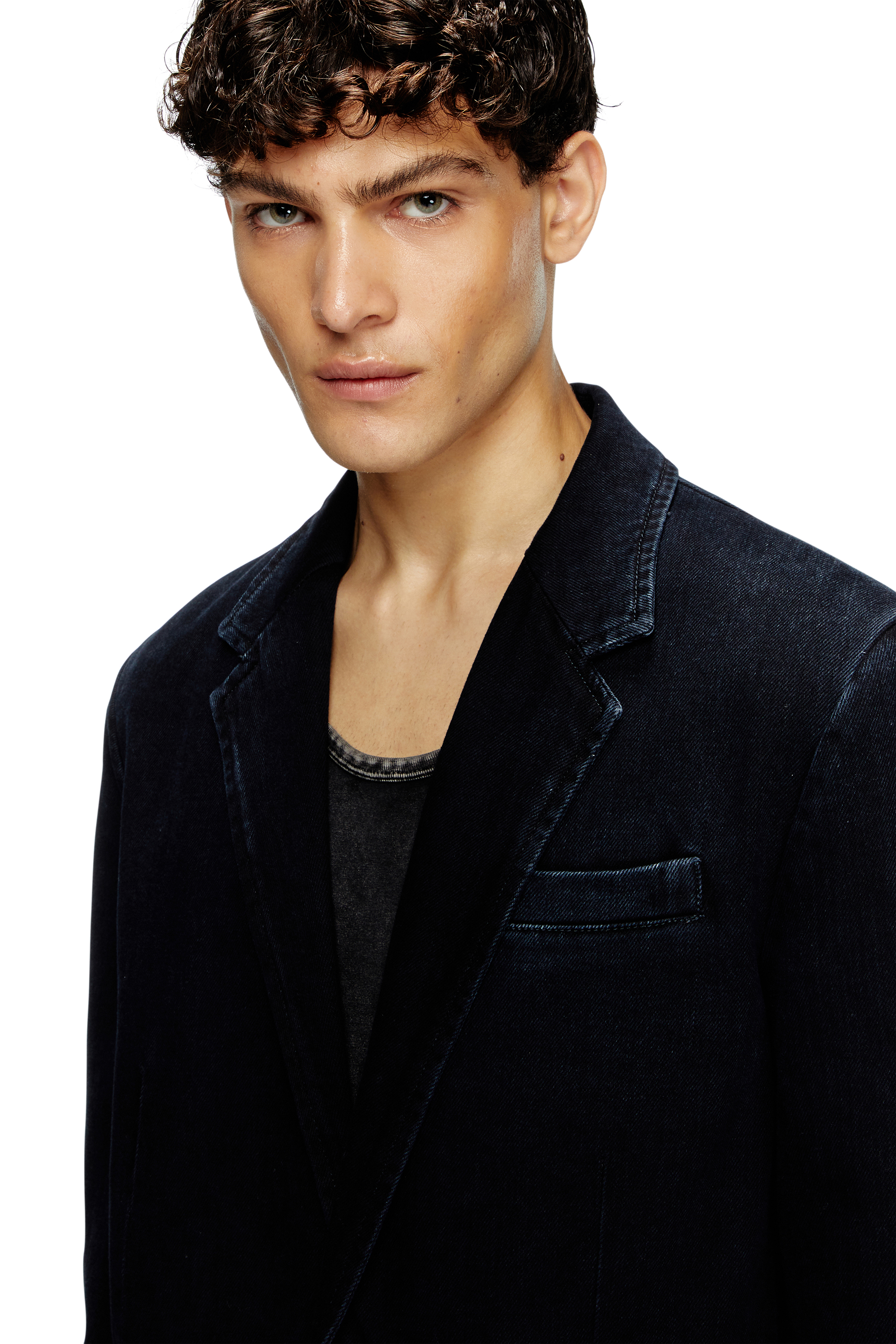 Diesel - D-REGER-D, Unisex's Blazer in lightly treated denim in ダークブルー - 5