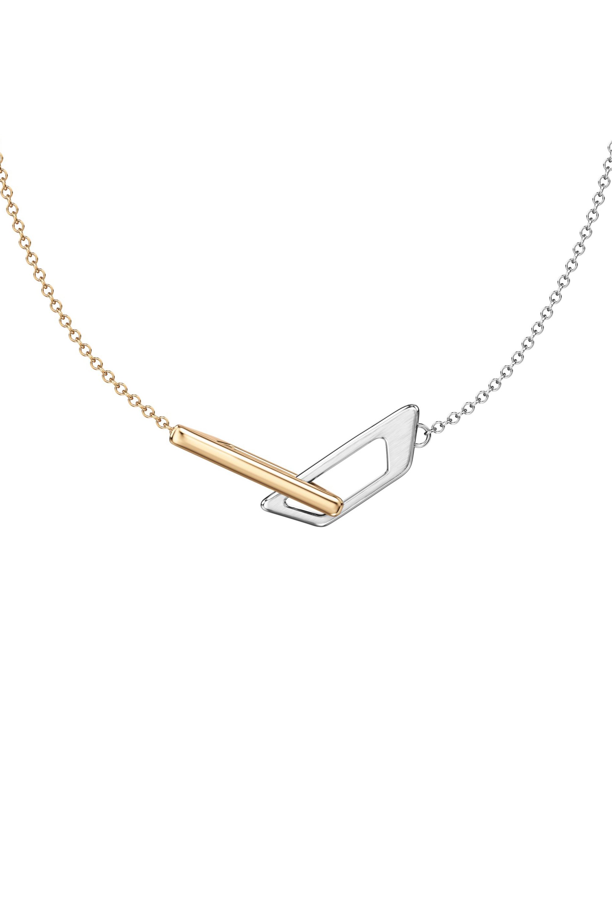 Diesel - DX1687931  JEWELLERY, Unisex's Stainless steel chain necklace in シルバー/ゴールド - 2