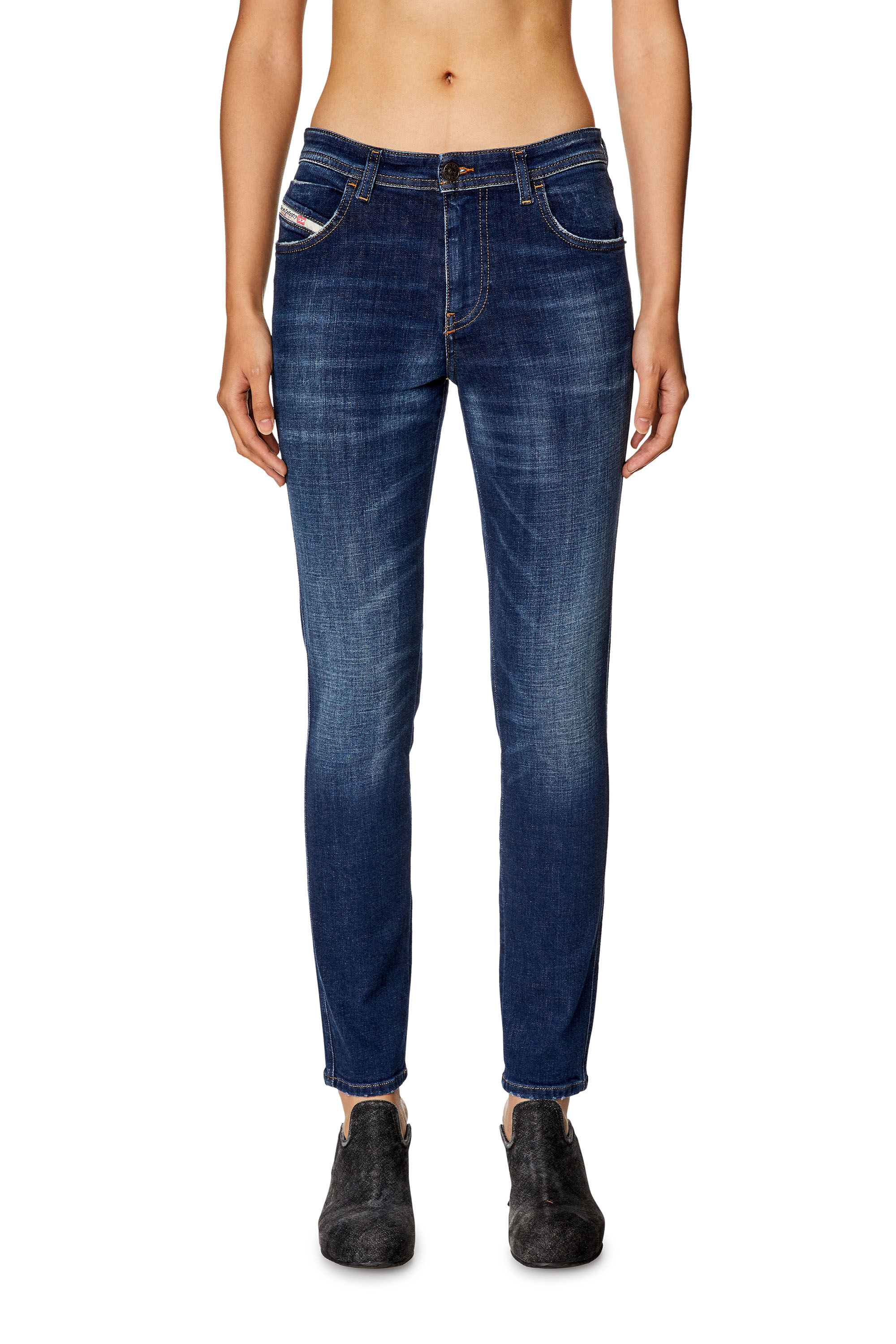 Diesel - Female's Skinny Jeans 2015 Babhila 09H64, ダークブルー - 2
