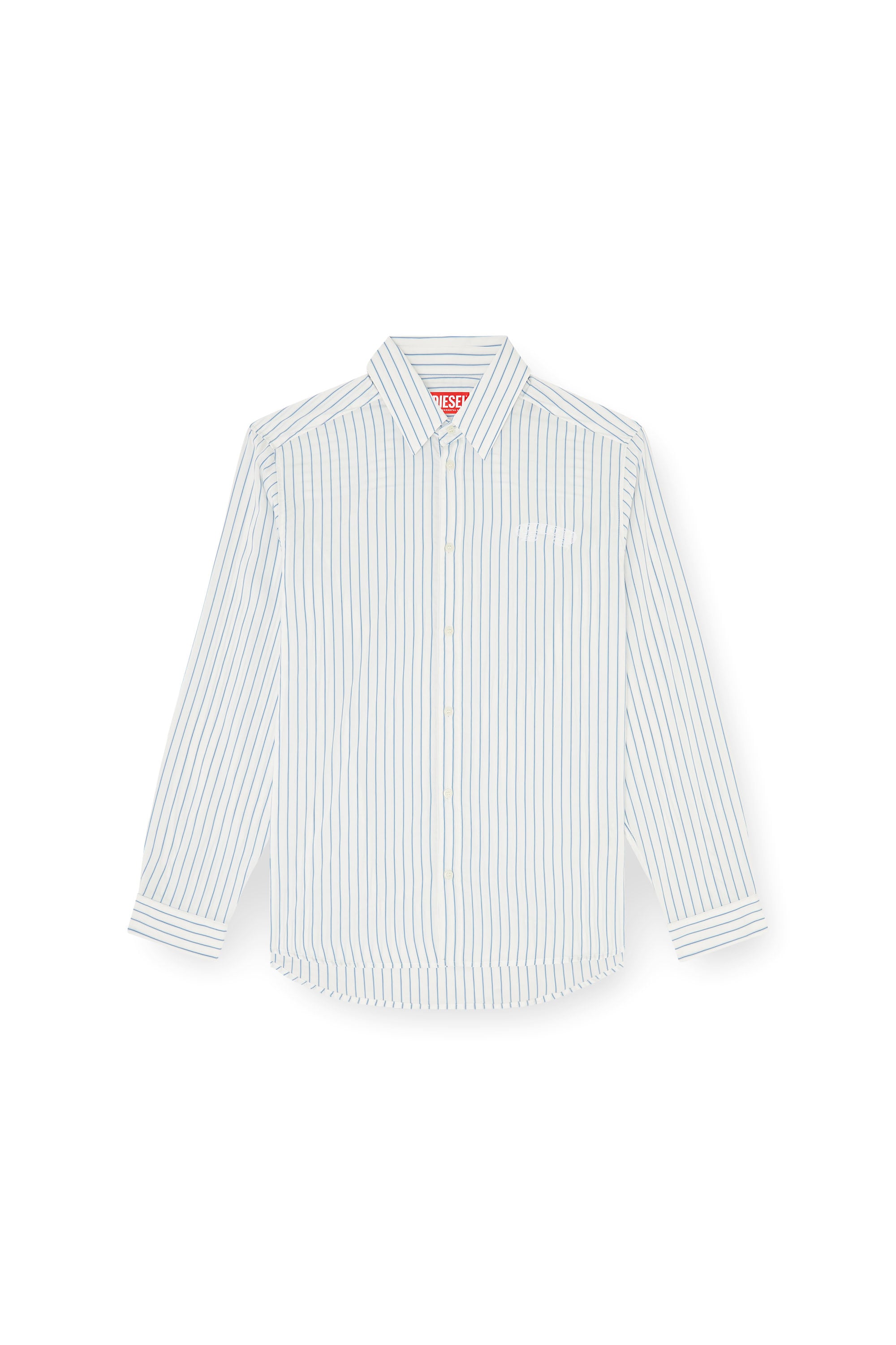 Diesel - S-SIMPLY-AGCL, Male's シャツ in ホワイト/ブルー - 3