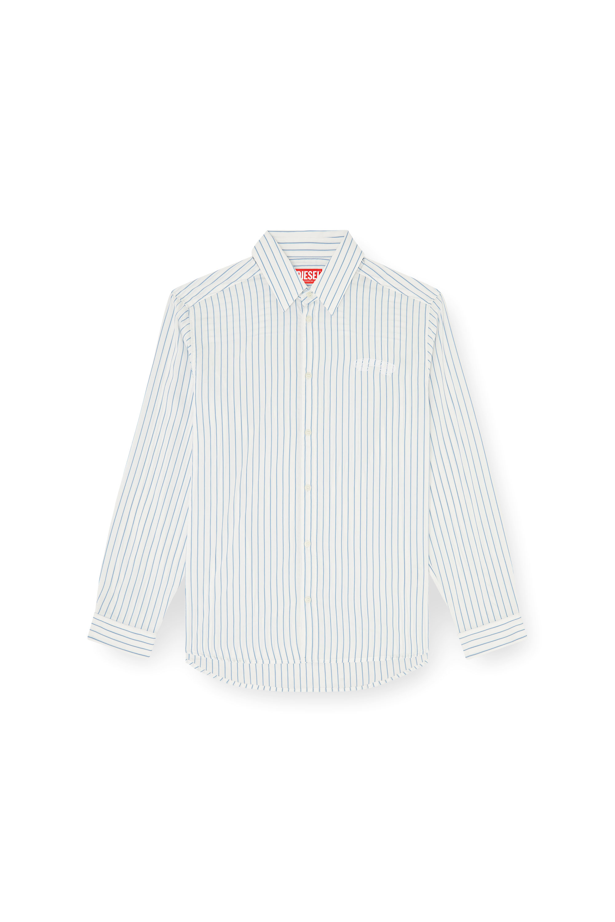 Diesel - S-SIMPLY-AGCL, Male's シャツ in ホワイト/ブルー - 2