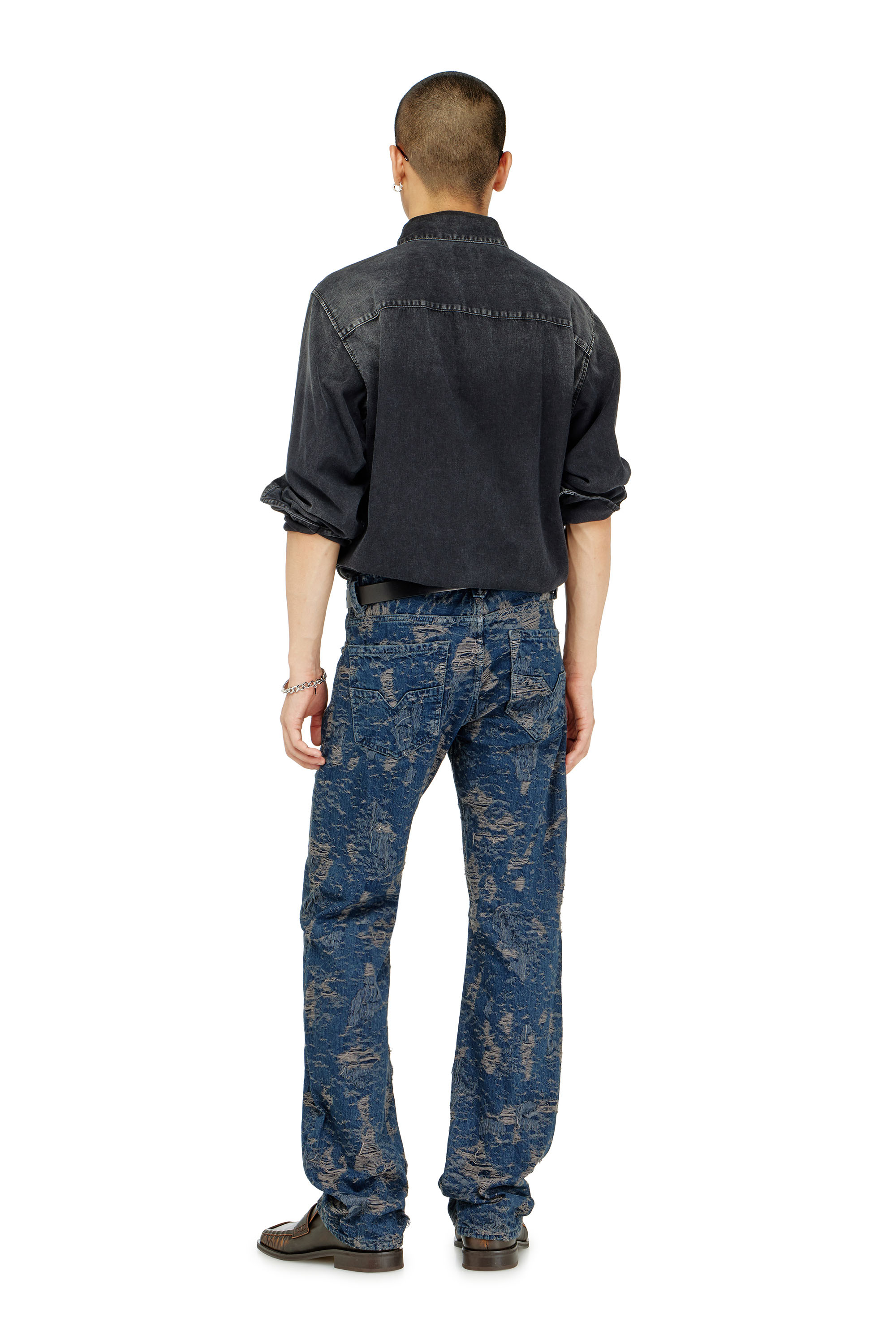 Diesel - Male's Regular Jeans 1985 Larkee 007FC, ダークブルー - 4