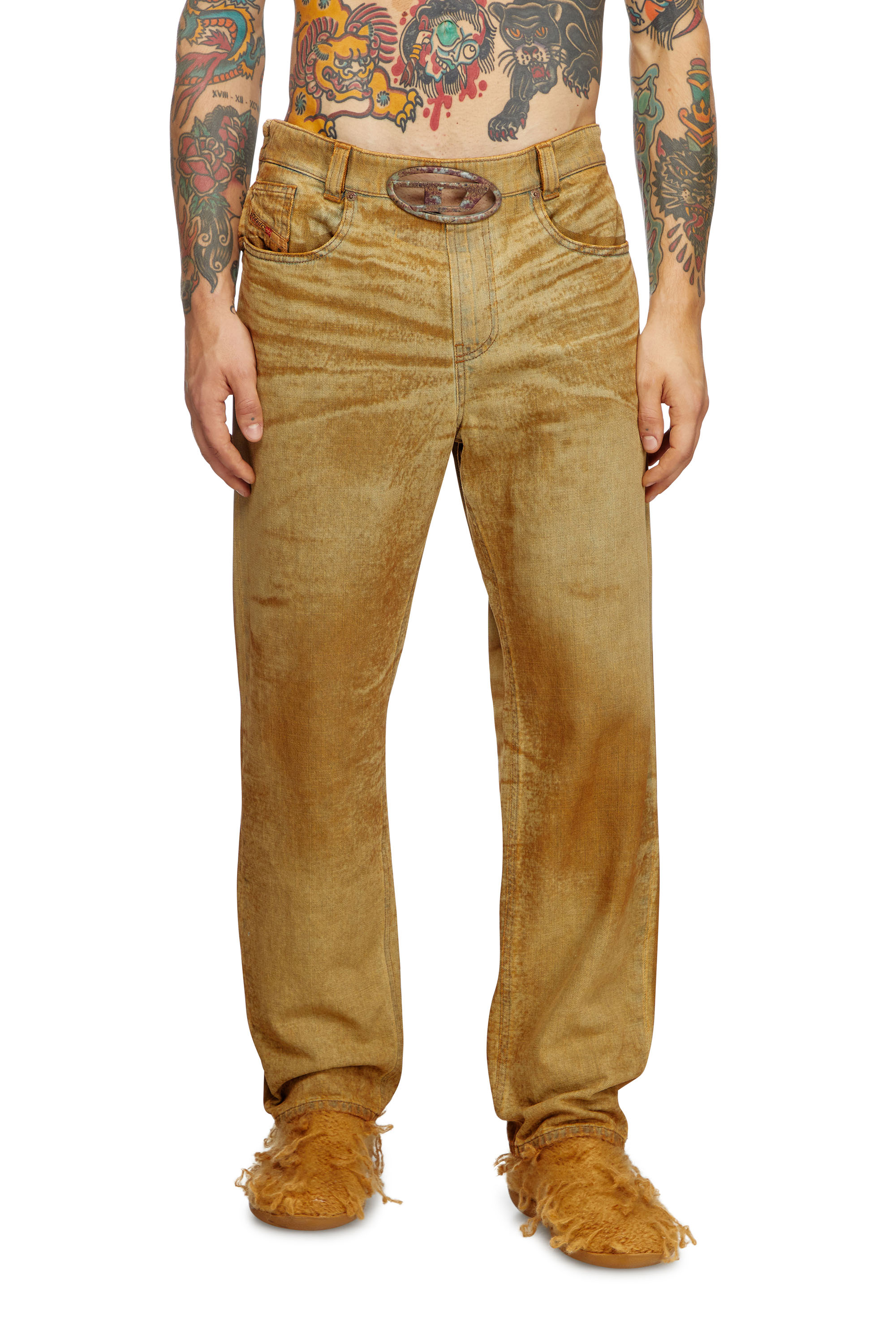 Diesel - Male's Regular Jeans 2024 D-Macs 0AJET, ライトブラウン - 1