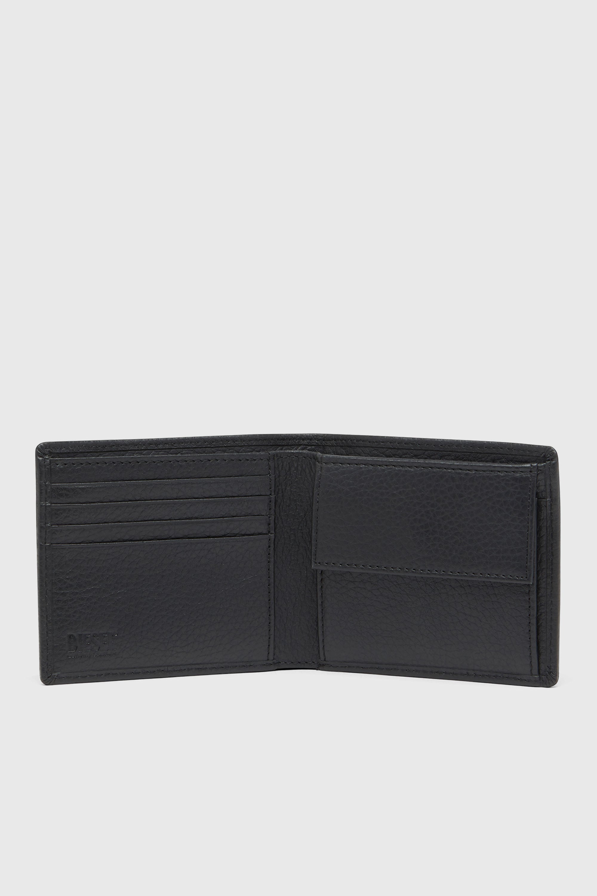 Diesel - BI FOLD COIN S, Male's カウレザー二つ折りウォレット in ブラック - 3