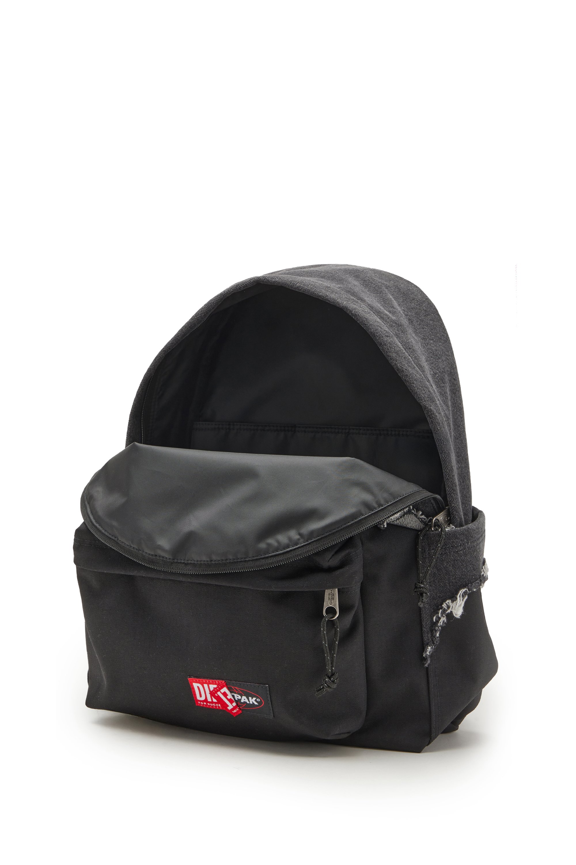Diesel - DIESEL DAY PAK'R, Unisex's Backpack in destroyed denim and CORDURA® in ブラック - 4