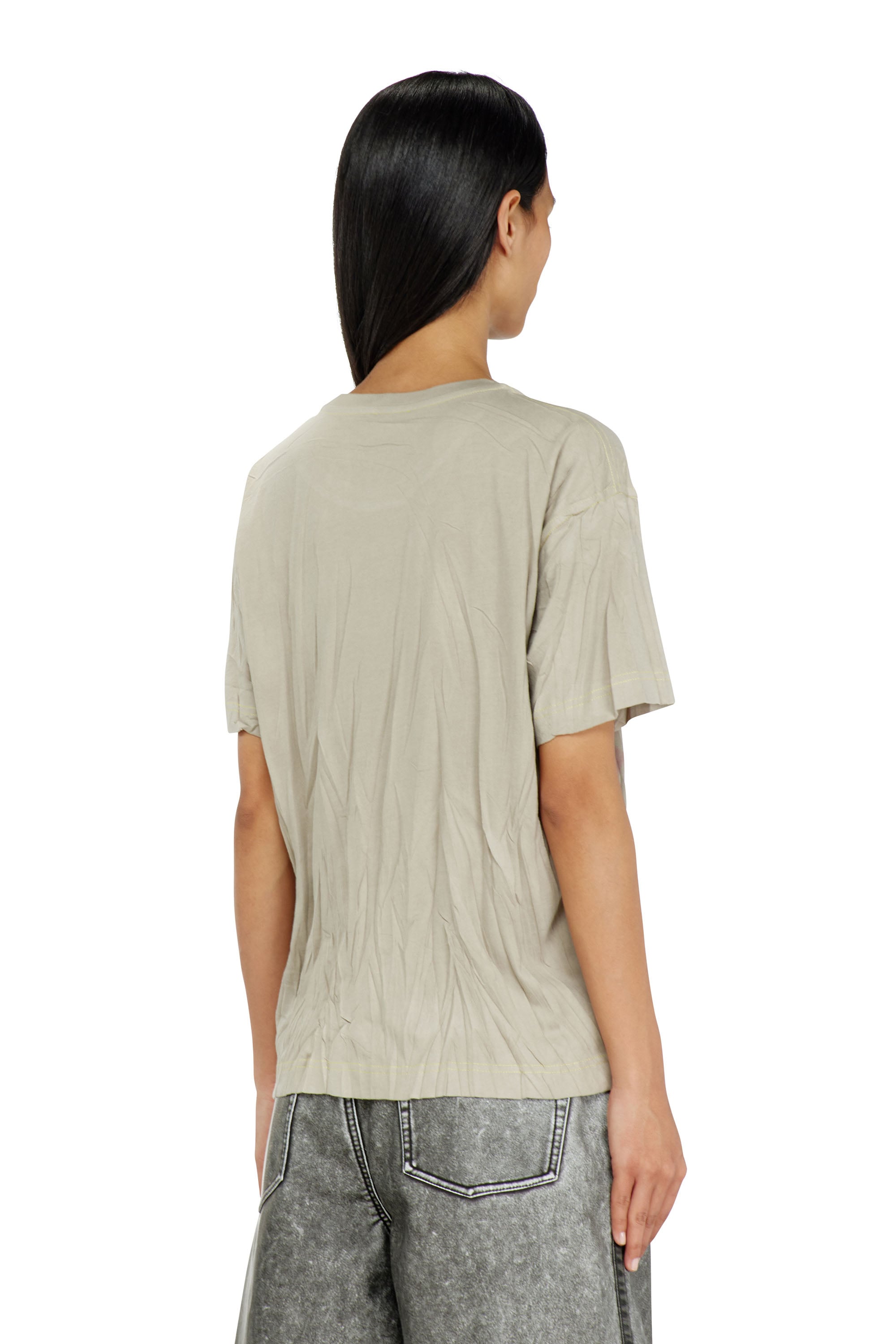 Diesel - T-NORMY-AA4, Female's Tシャツ in ベージュ/ピンク - 4