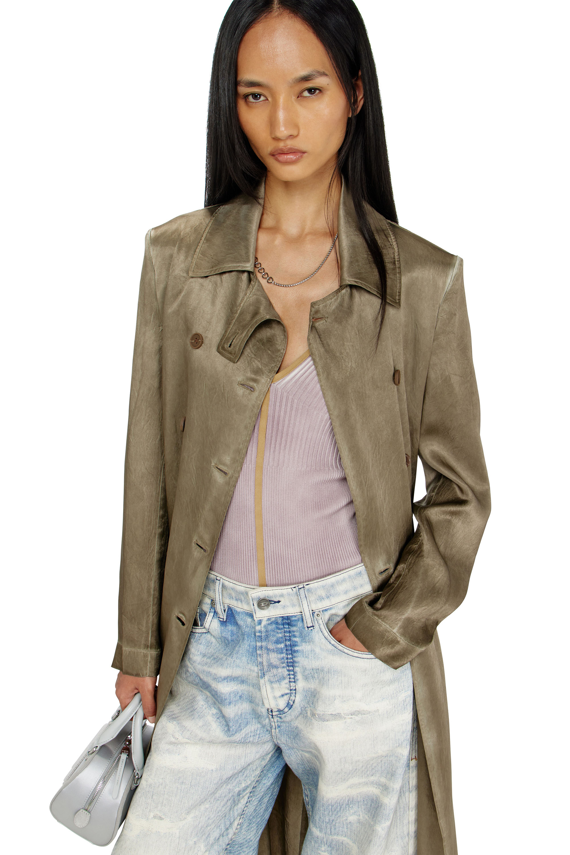 Diesel - G-LADES, Female's トレンチコート in ライトブラウン - 4