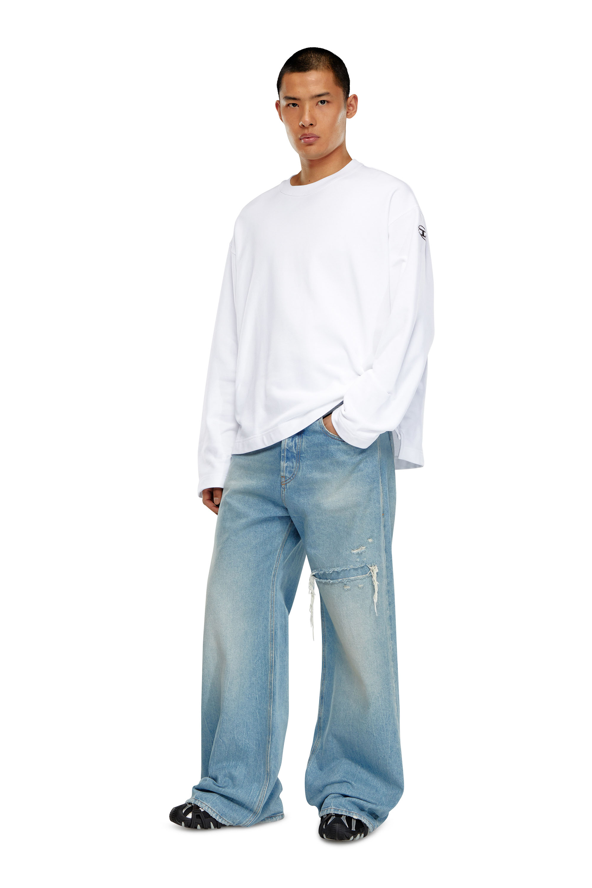 Diesel - S-MACSIS-OD, Male's スウェットプルオーバー in ホワイト - 1