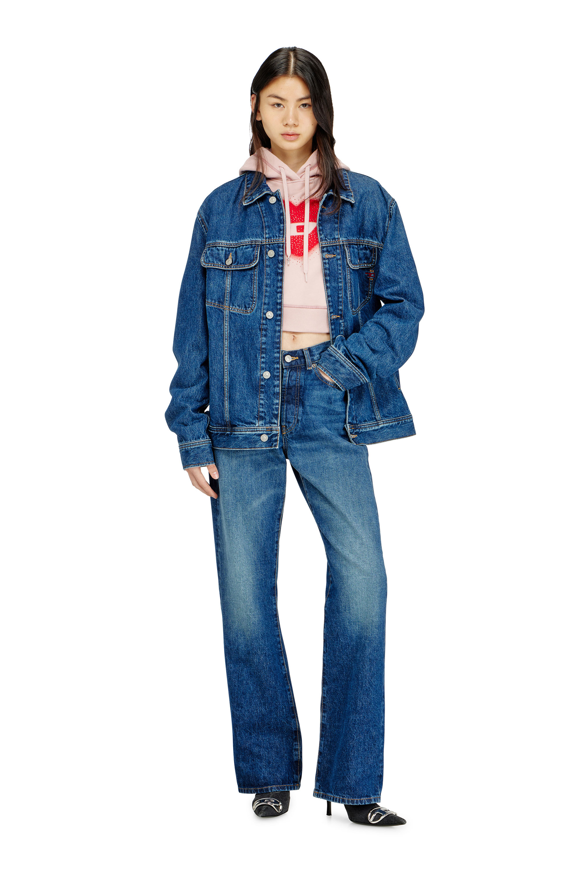 Diesel - F-SLIMMY-HOOD-S5, Female's プルオーバーパーカー in null - 1