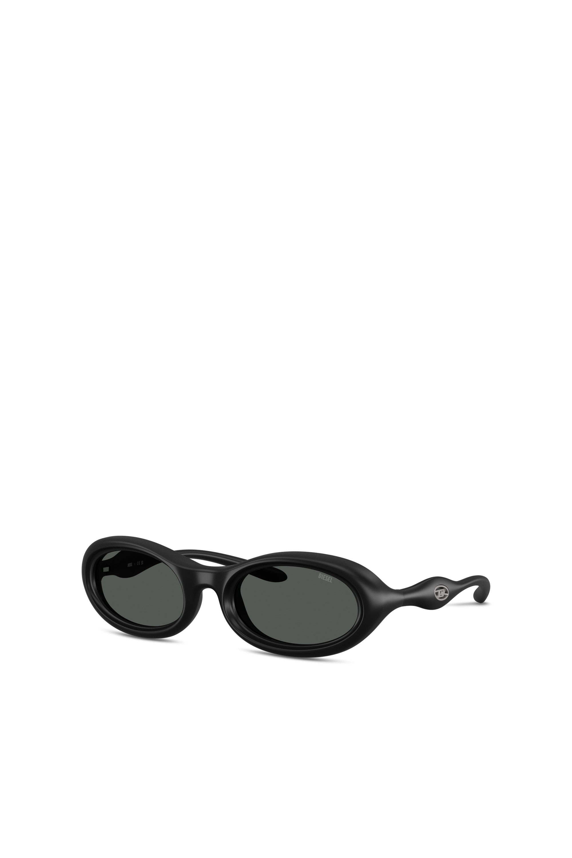 Diesel - 0DL3011U, Unisex's Oval sunglasses in ブラック - 4