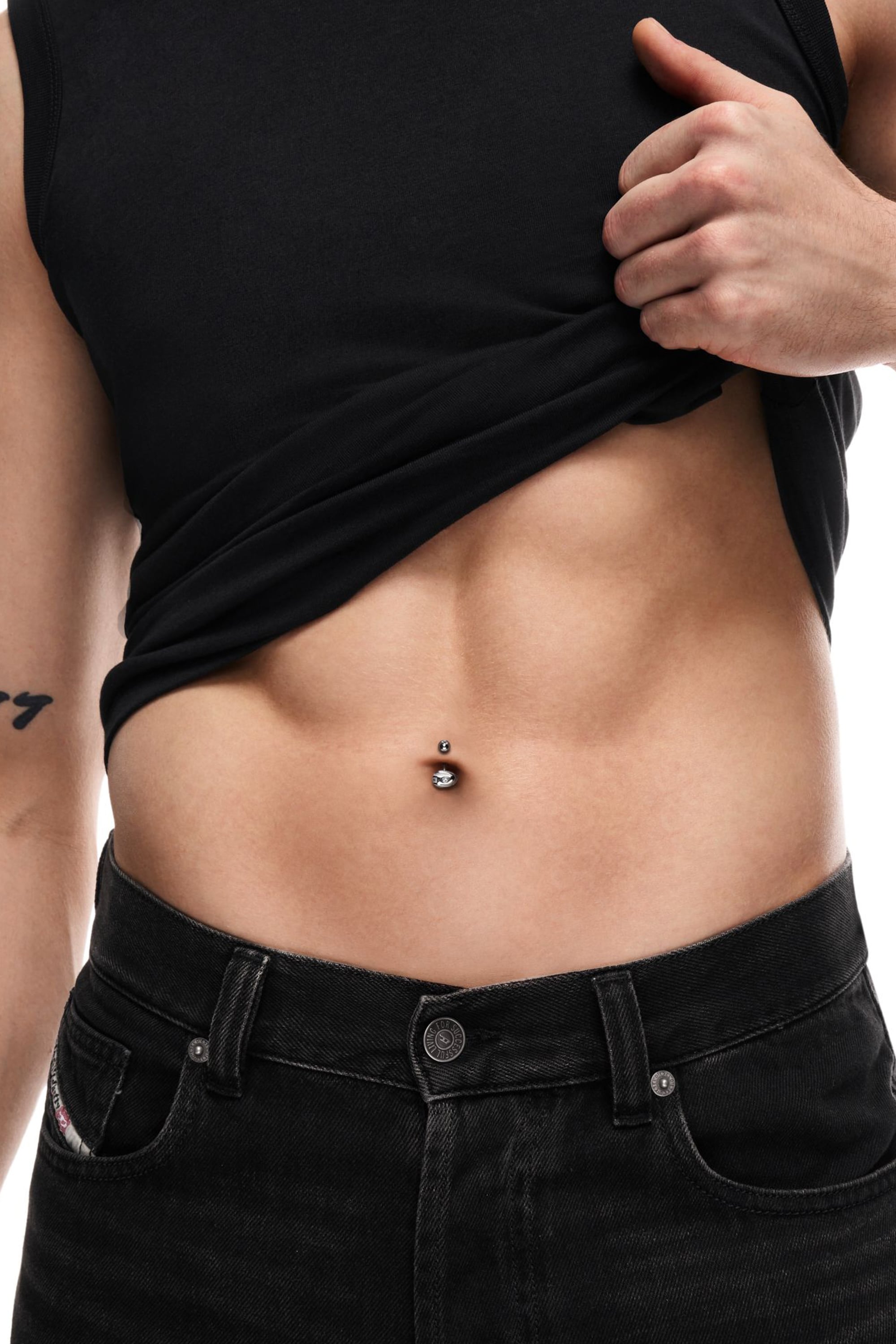 Diesel - DX1698040 JEWELLERY, Unisex's Stainless steel navel body jewelry in シルバー - 4