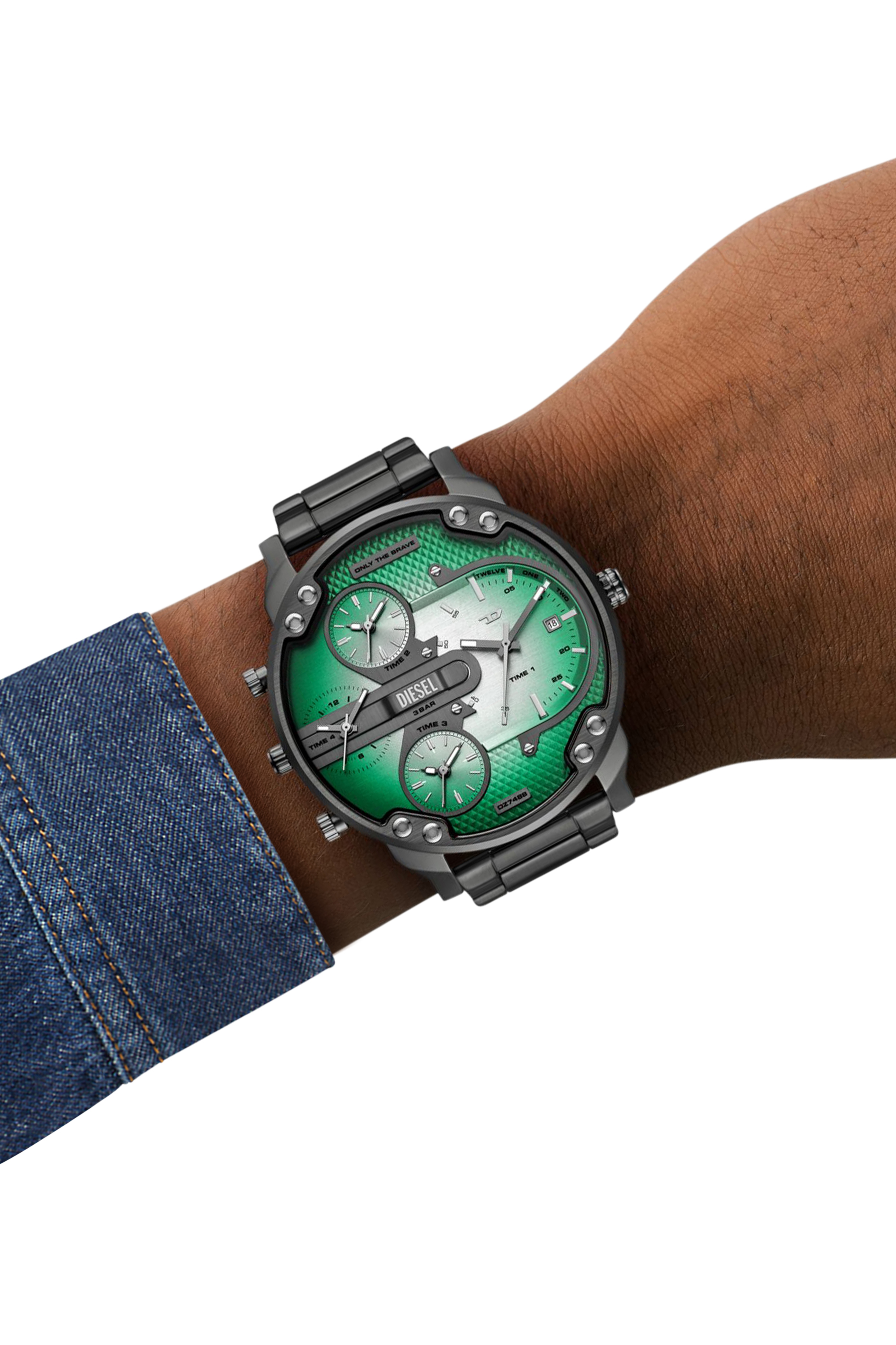Diesel - DZ7488 WATCH, Male's Mr. Daddy Slim Multi-Movement Stainless Steel Watch in ダークグレー - 4