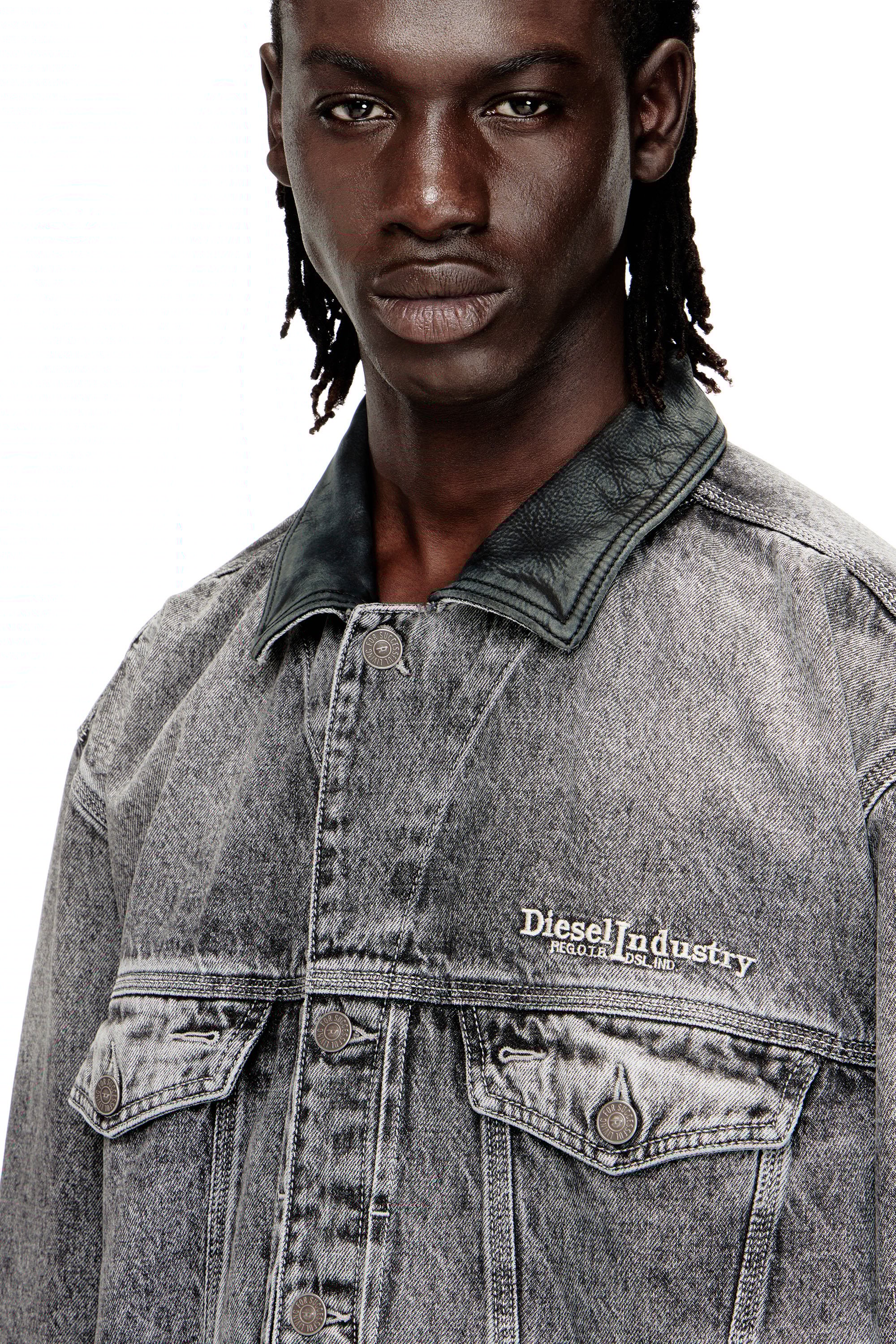 Diesel - D-DENVER-S, Unisex's デニムジャケット in グレー - 4