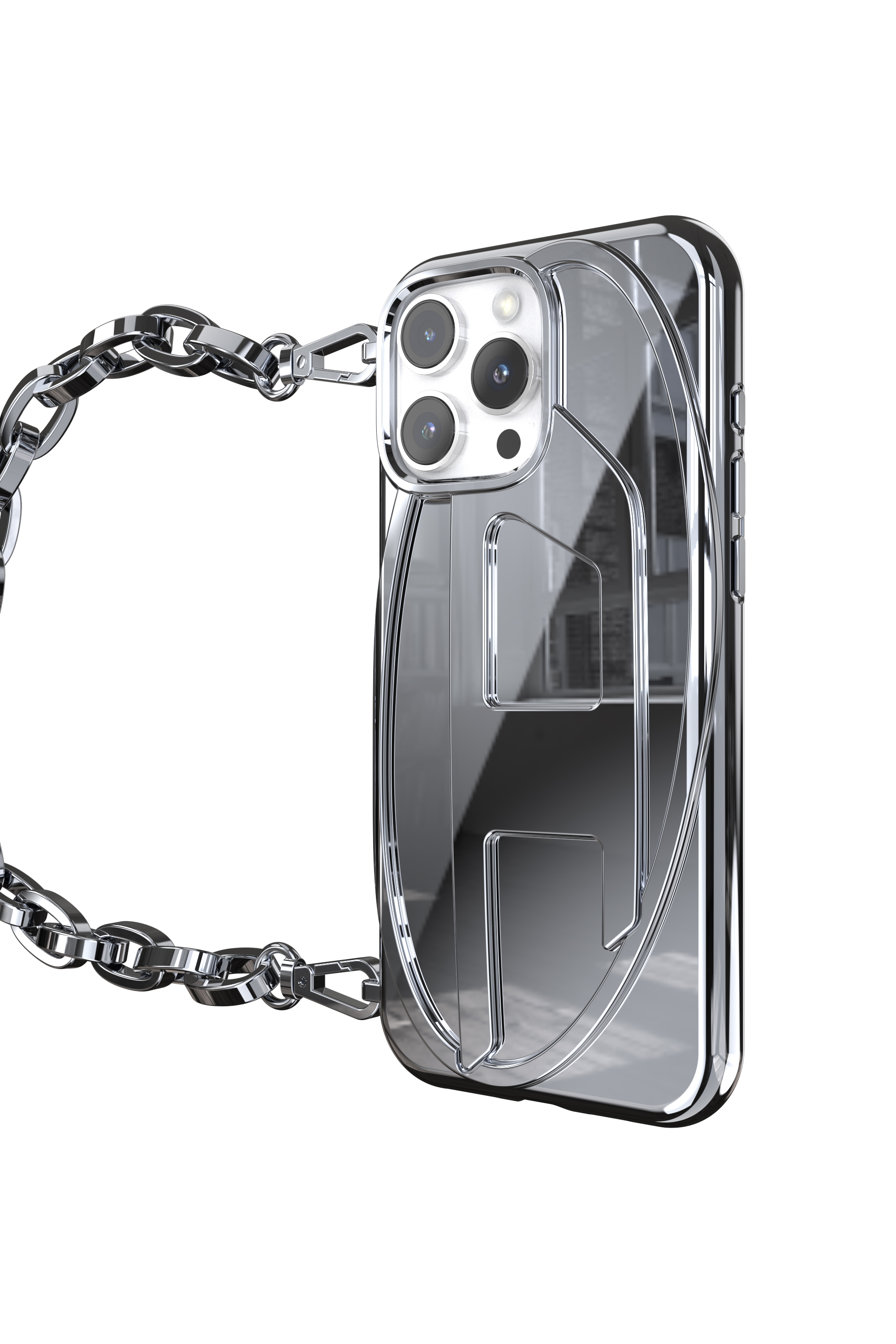 Diesel - 60260 MOULDED CASE, Unisex's Oval D Chain Case iPhone 16 Pro Max in シルバー - 2
